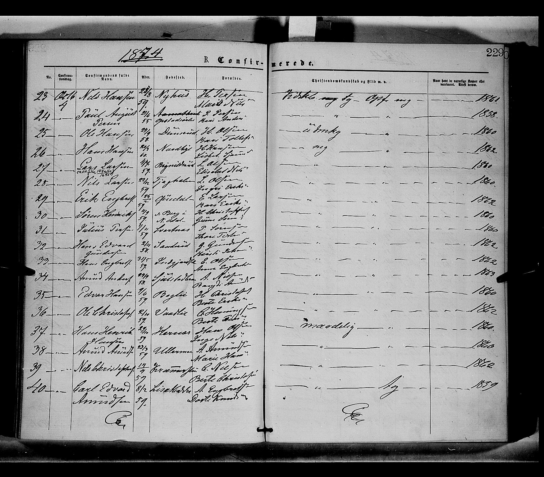 Sør-Odal prestekontor, SAH/PREST-030/H/Ha/Haa/L0004: Parish register (official) no. 4, 1870-1875, p. 229