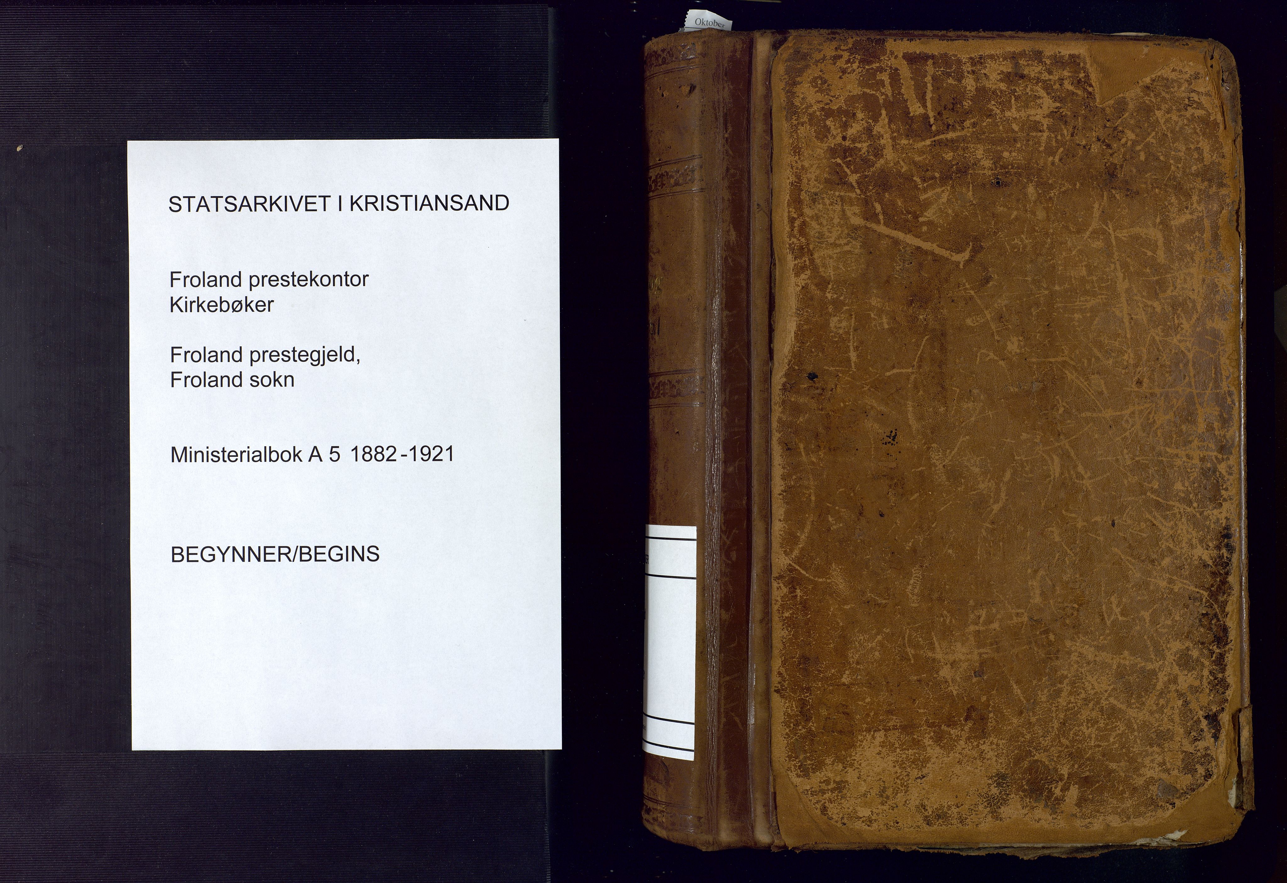 Froland sokneprestkontor, SAK/1111-0013/F/Fa/L0005: Parish register (official) no. A 5, 1882-1921