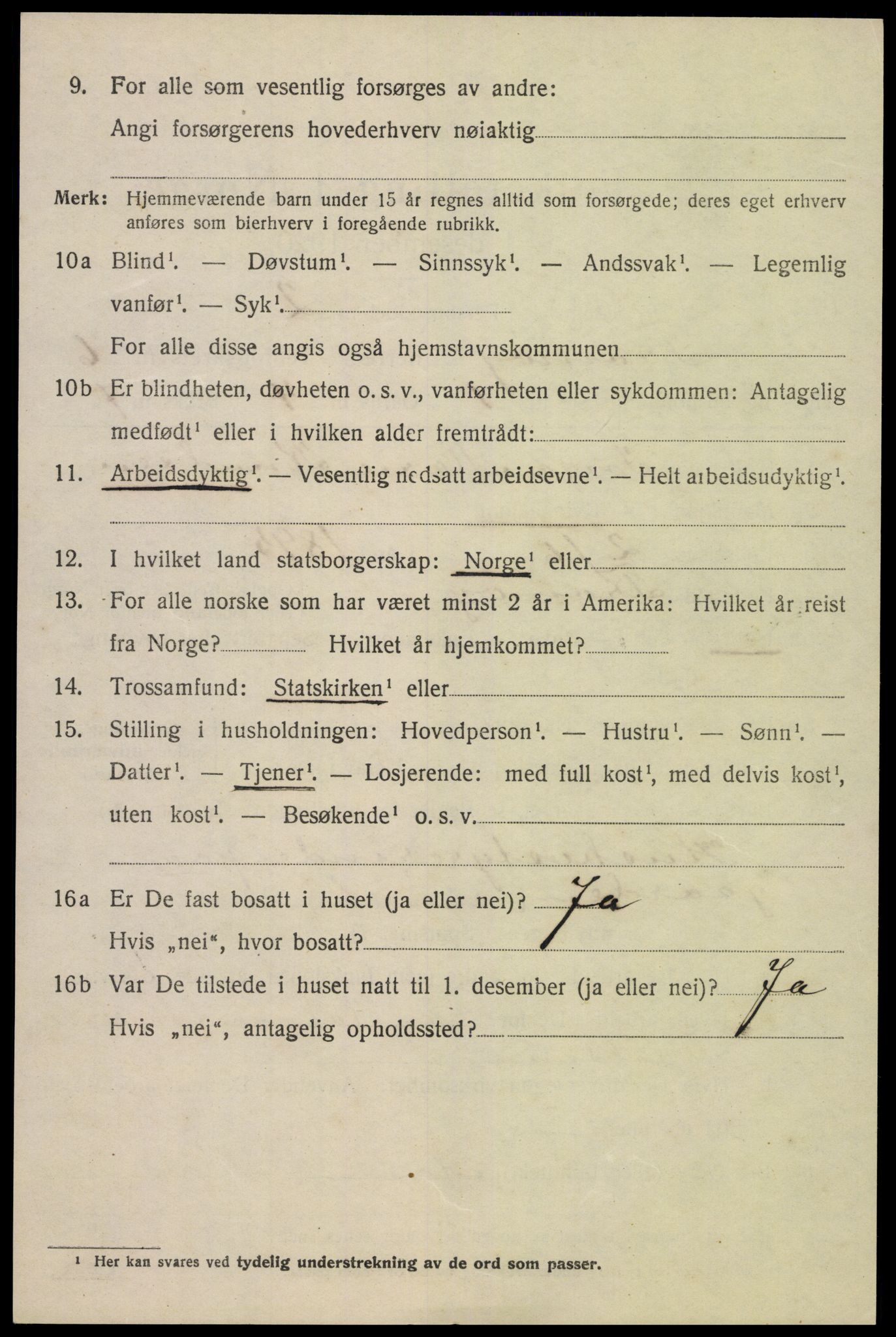 SAK, 1920 census for Tromøy, 1920, p. 4434