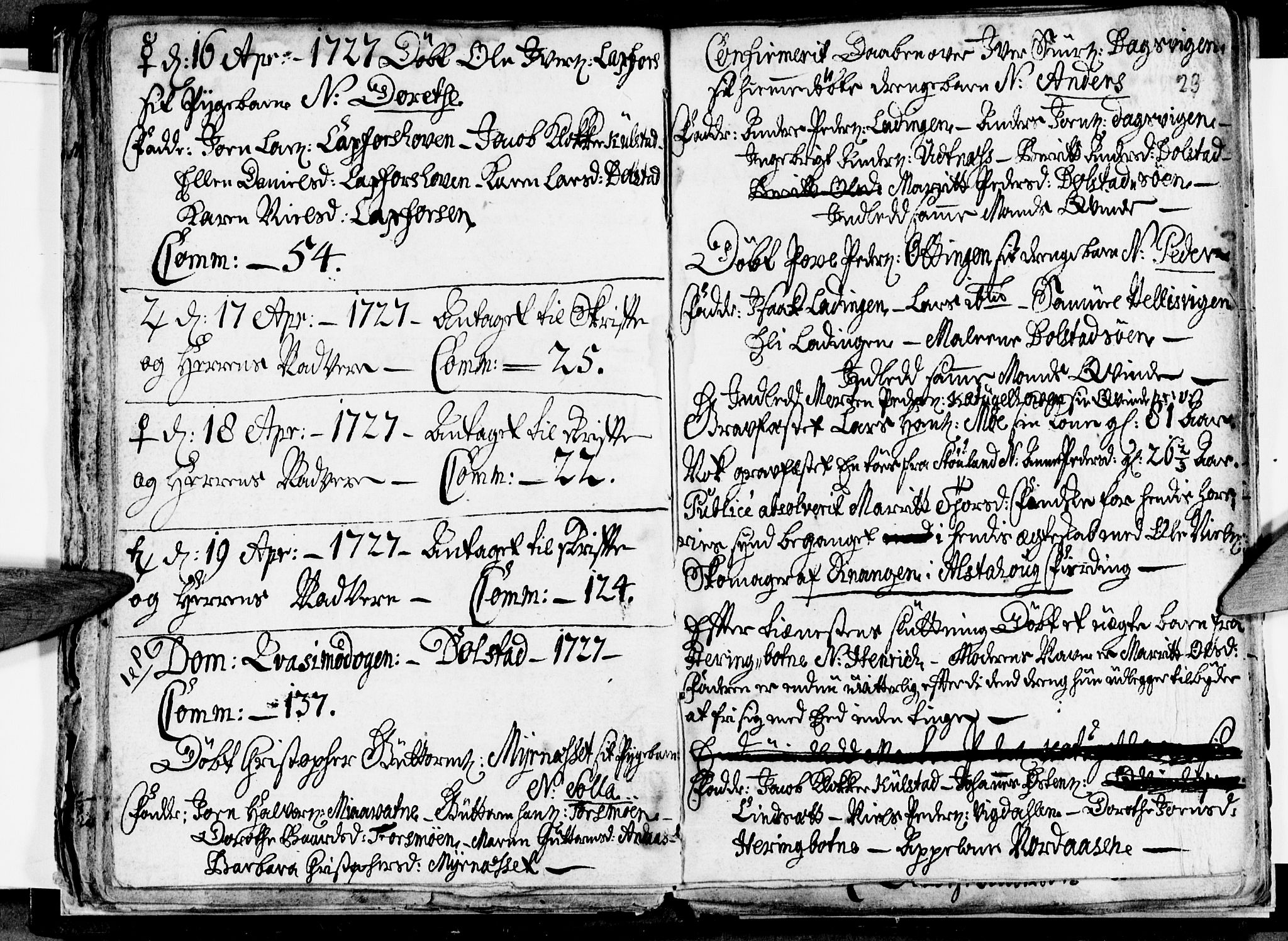 Ministerialprotokoller, klokkerbøker og fødselsregistre - Nordland, SAT/A-1459/820/L0283: Parish register (official) no. 820A04, 1726-1729, p. 23