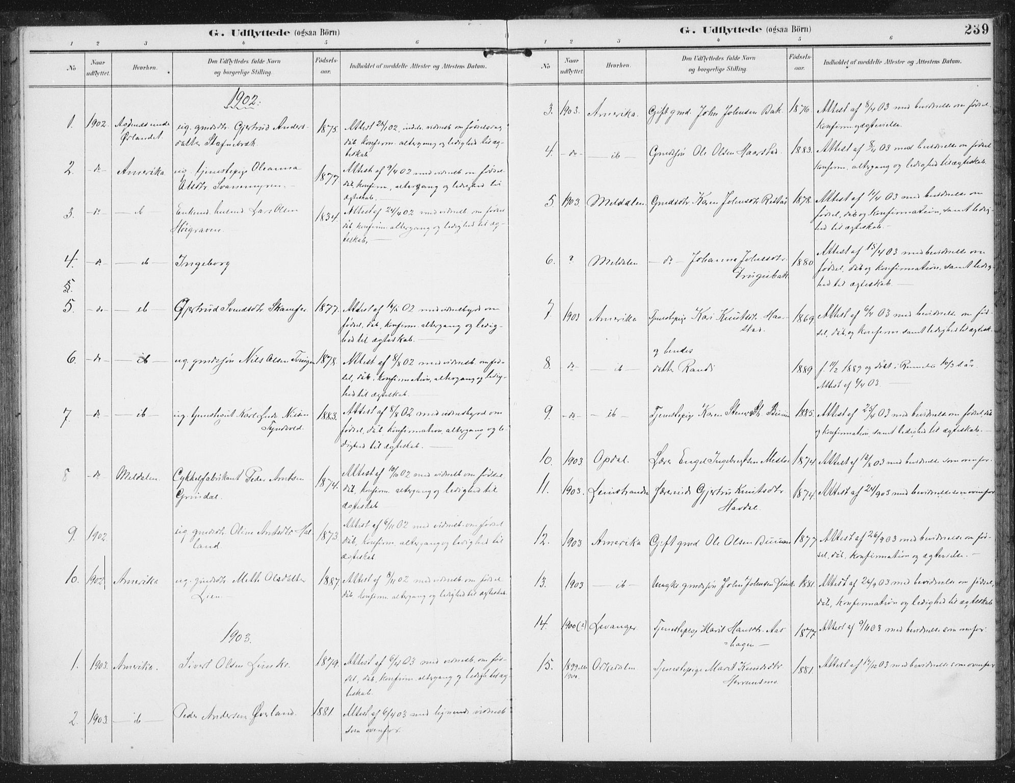 Ministerialprotokoller, klokkerbøker og fødselsregistre - Sør-Trøndelag, SAT/A-1456/674/L0872: Parish register (official) no. 674A04, 1897-1907, p. 239