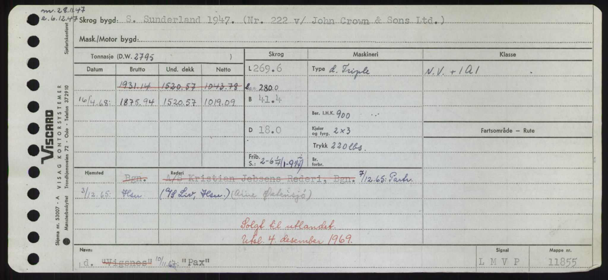 Sjøfartsdirektoratet med forløpere, Skipsmålingen, RA/S-1627/H/Hd/L0029: Fartøy, P, p. 113