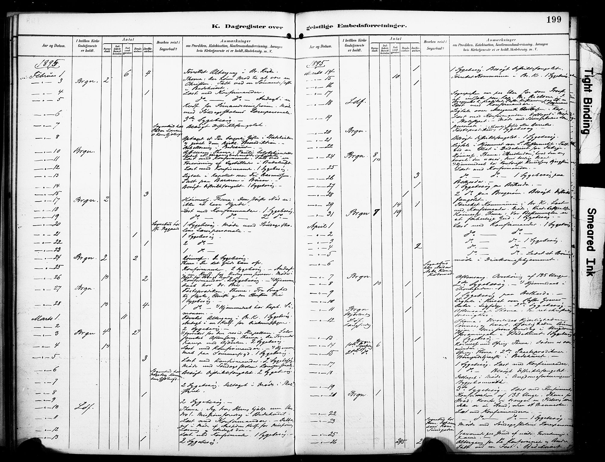 Bragernes kirkebøker, AV/SAKO-A-6/F/Fc/L0006: Parish register (official) no. III 6, 1888-1899, p. 199