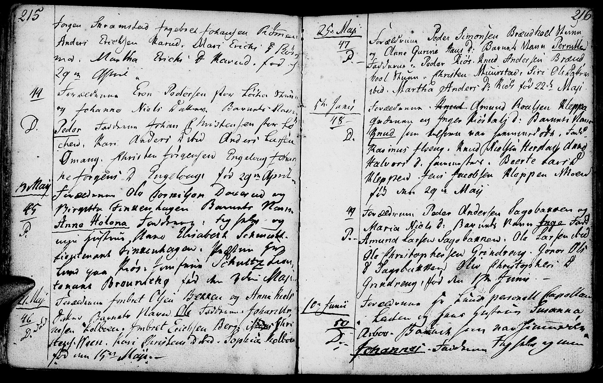 Løten prestekontor, AV/SAH-PREST-022/K/Ka/L0003: Parish register (official) no. 3, 1773-1800, p. 215-216