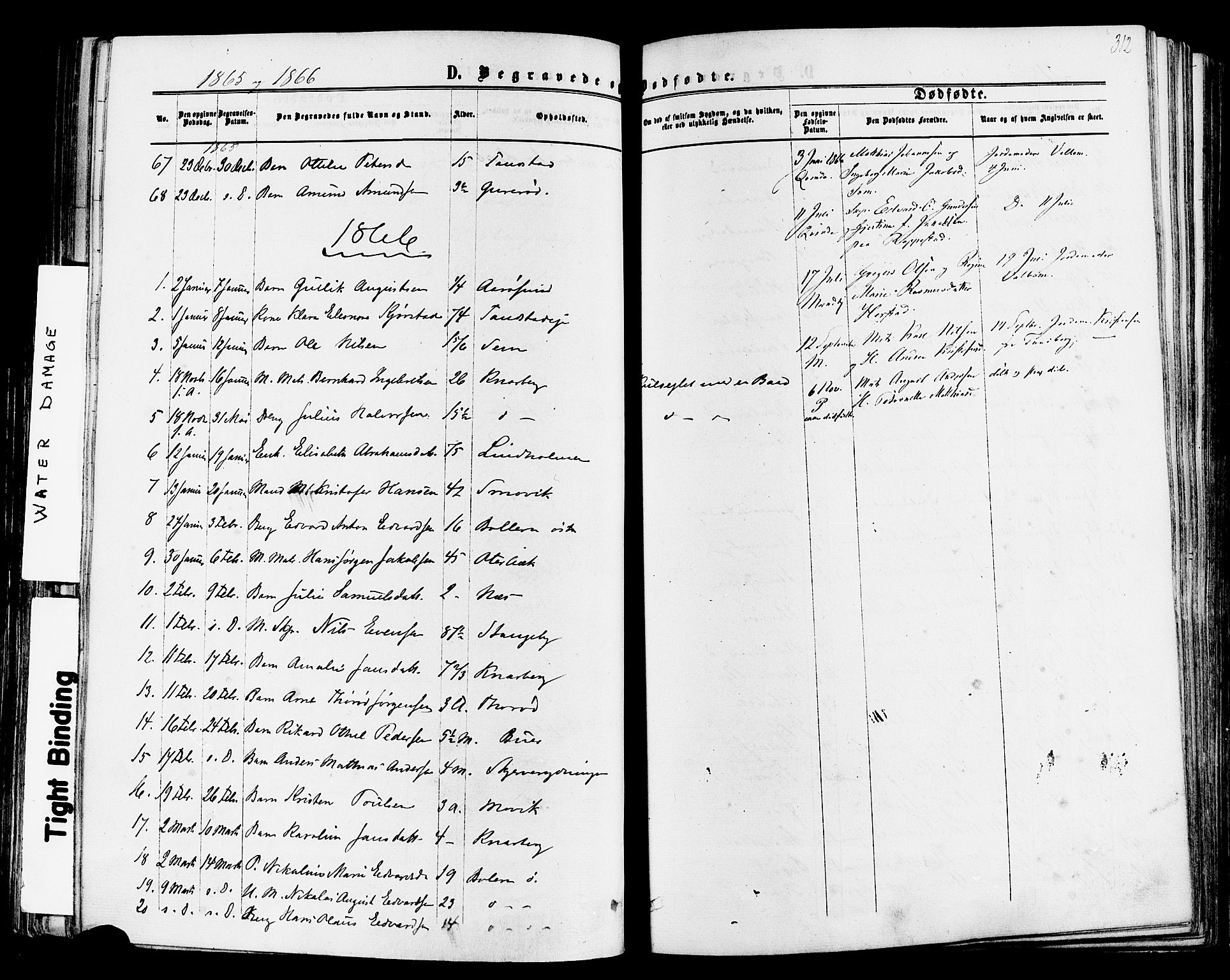 Nøtterøy kirkebøker, SAKO/A-354/F/Fa/L0007: Parish register (official) no. I 7, 1865-1877, p. 312