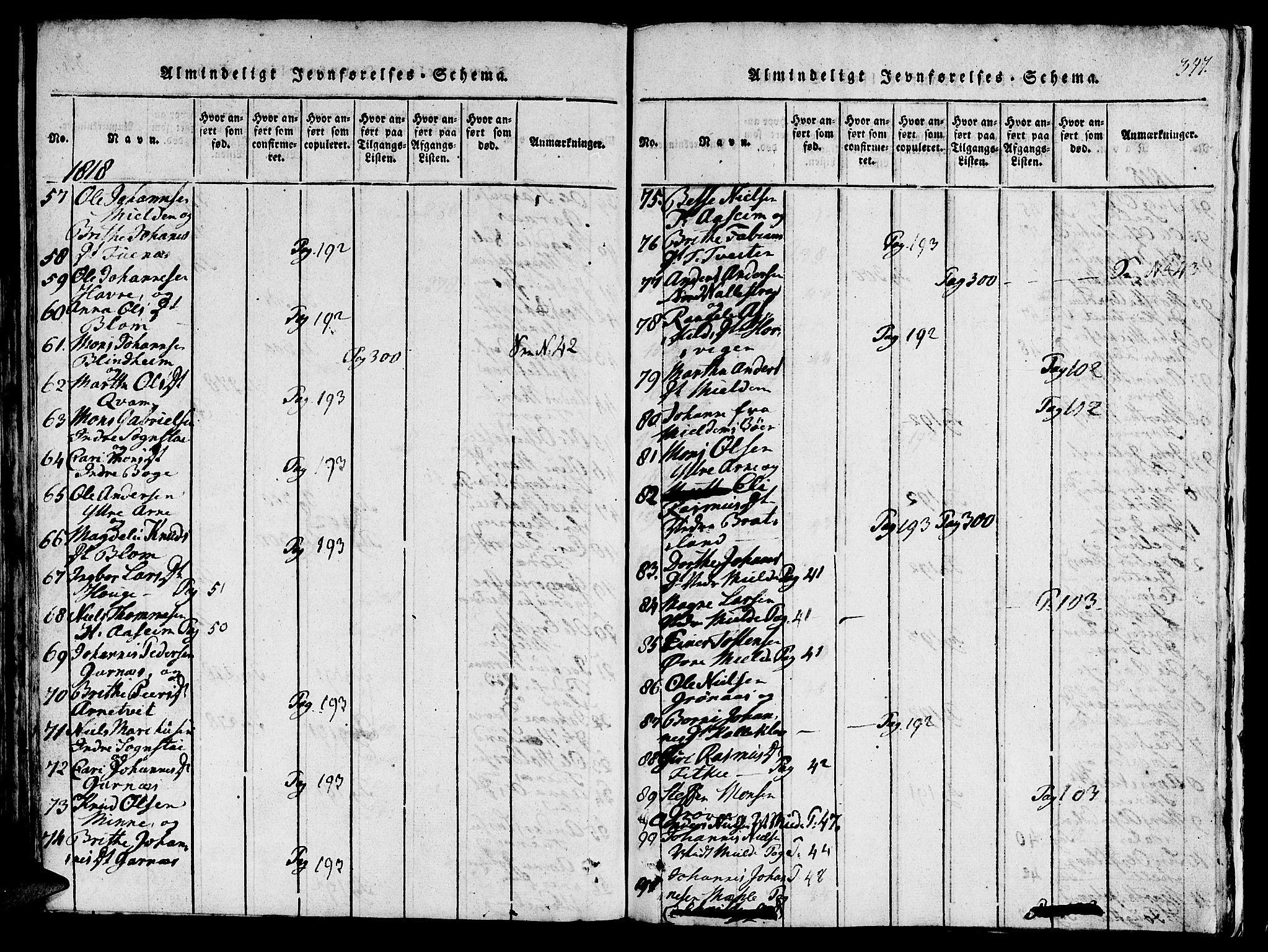 Haus sokneprestembete, SAB/A-75601/H/Haa: Parish register (official) no. A 12, 1816-1821, p. 347