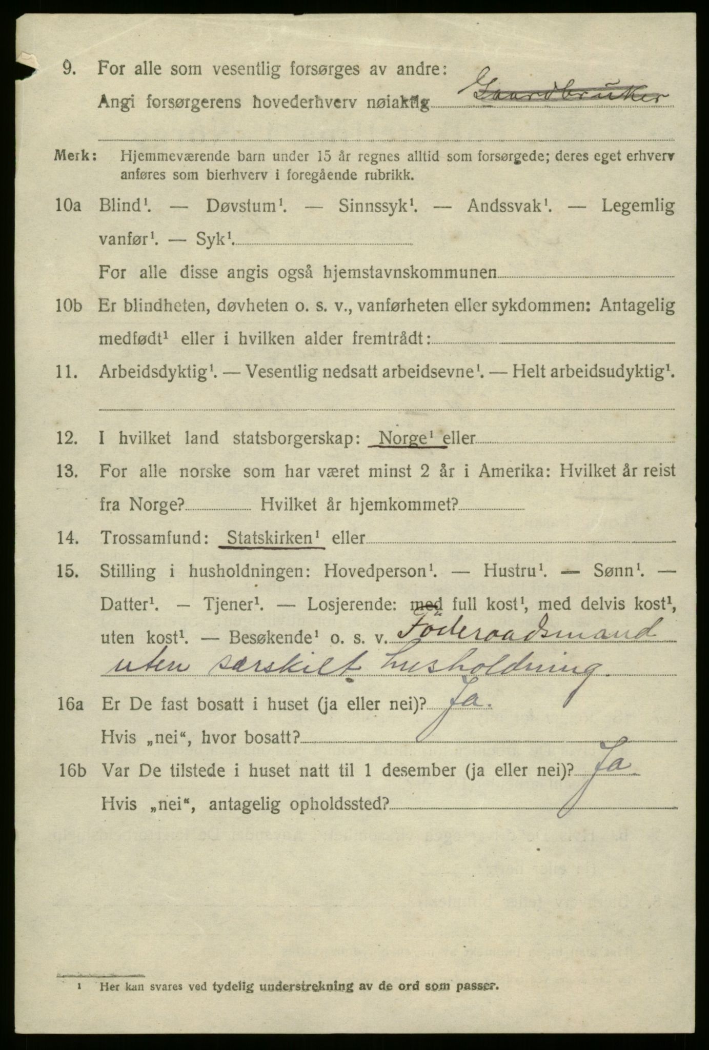 SAB, 1920 census for Stryn, 1920, p. 3711