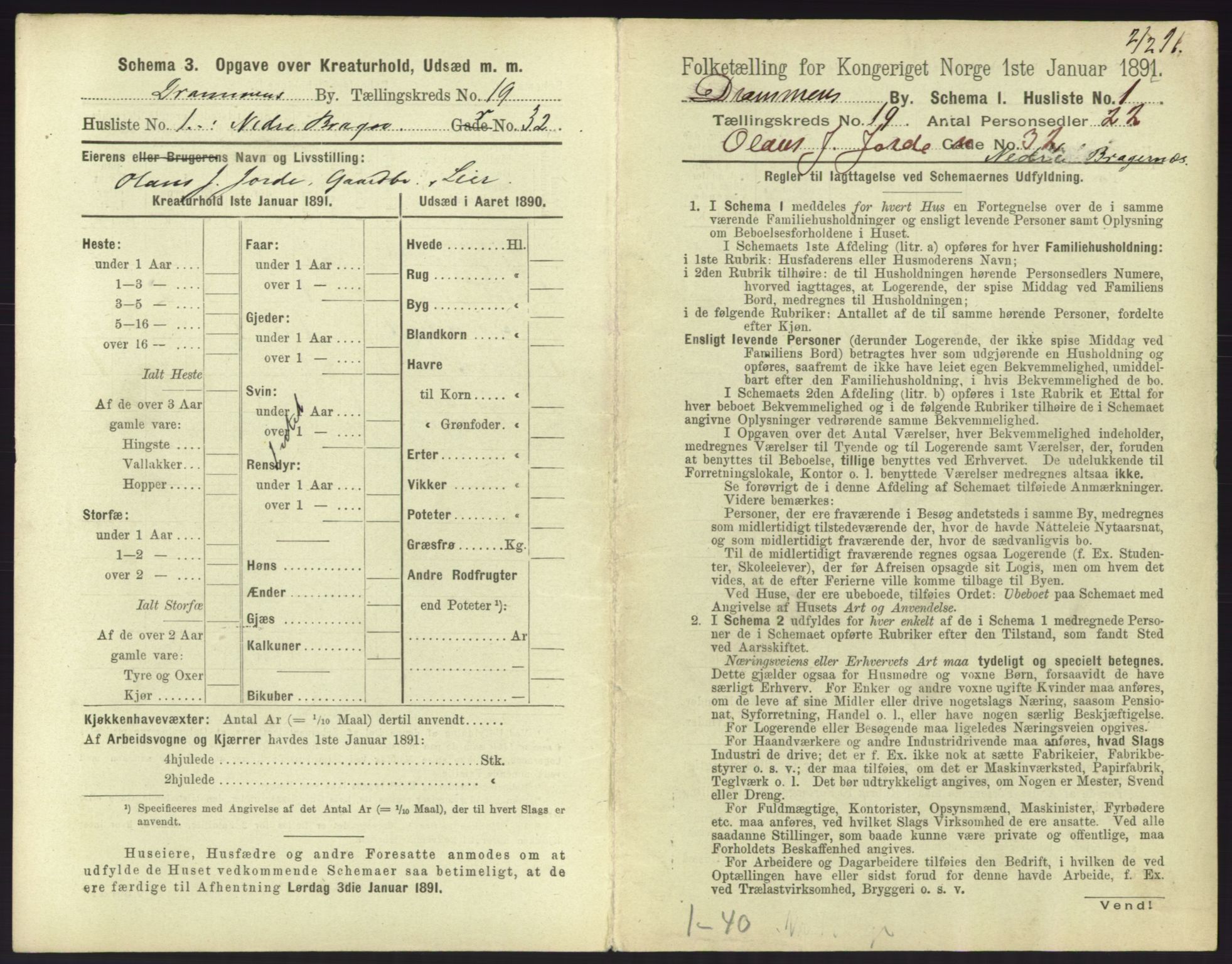 RA, 1891 census for 0602 Drammen, 1891, p. 1571