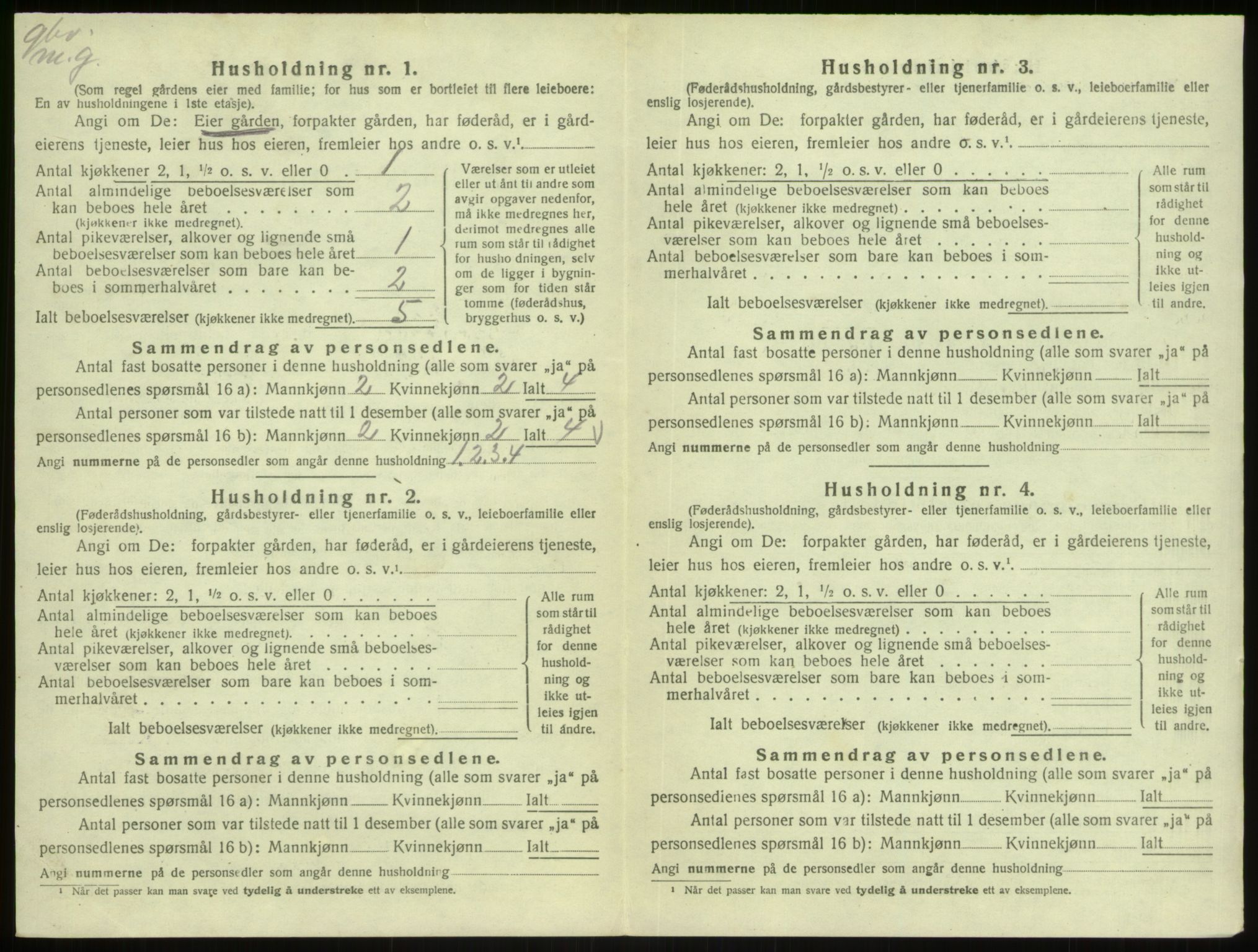 SAB, 1920 census for Masfjorden, 1920, p. 545