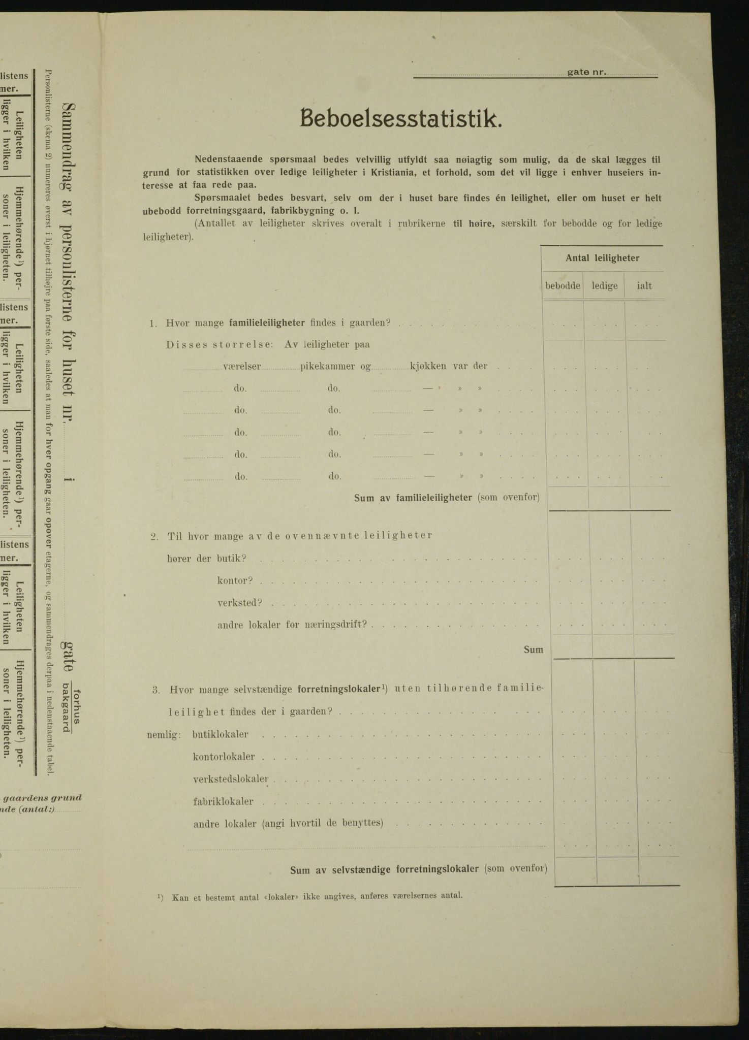 OBA, Municipal Census 1910 for Kristiania, 1910, p. 109719