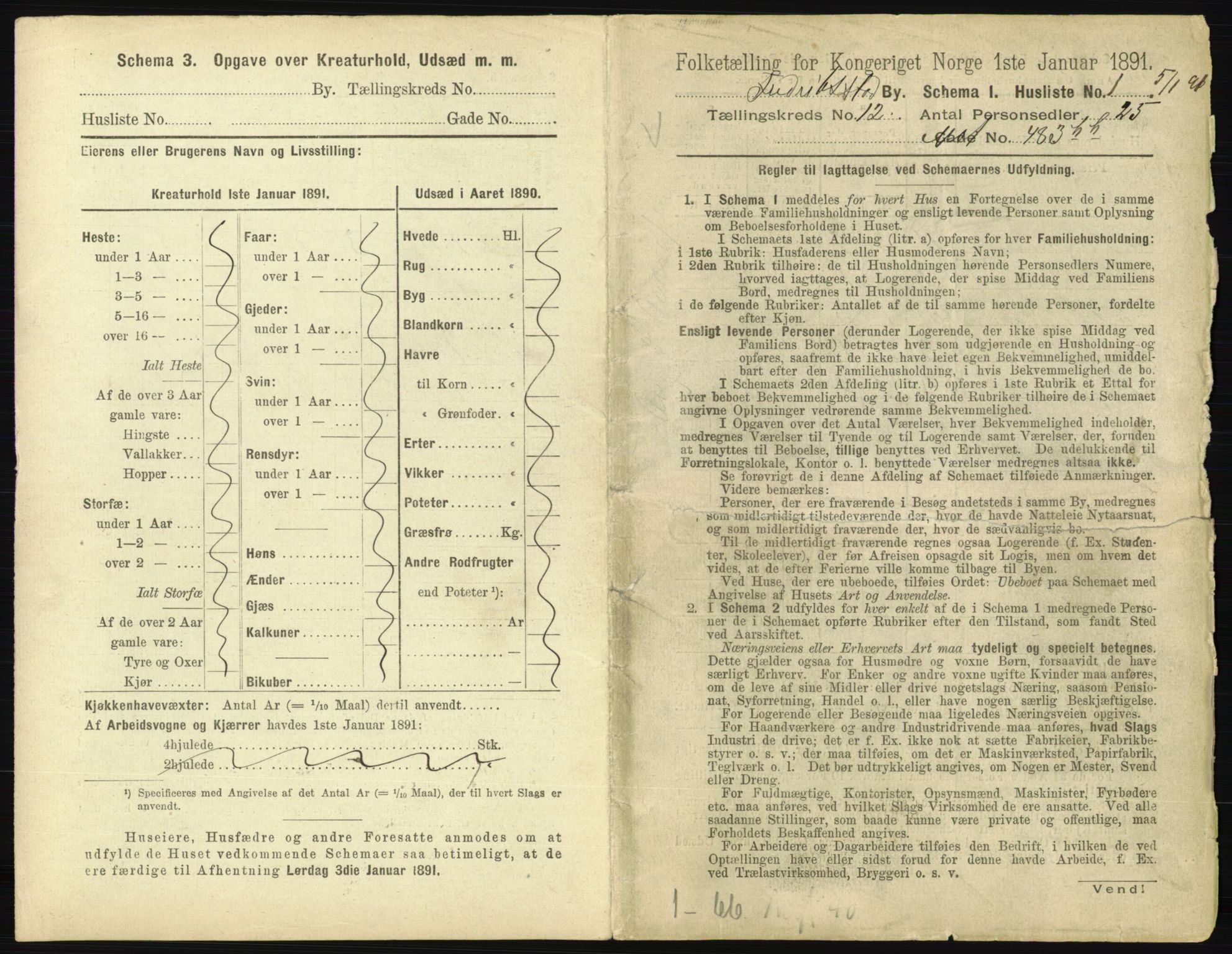 RA, 1891 census for 0103 Fredrikstad, 1891, p. 2290