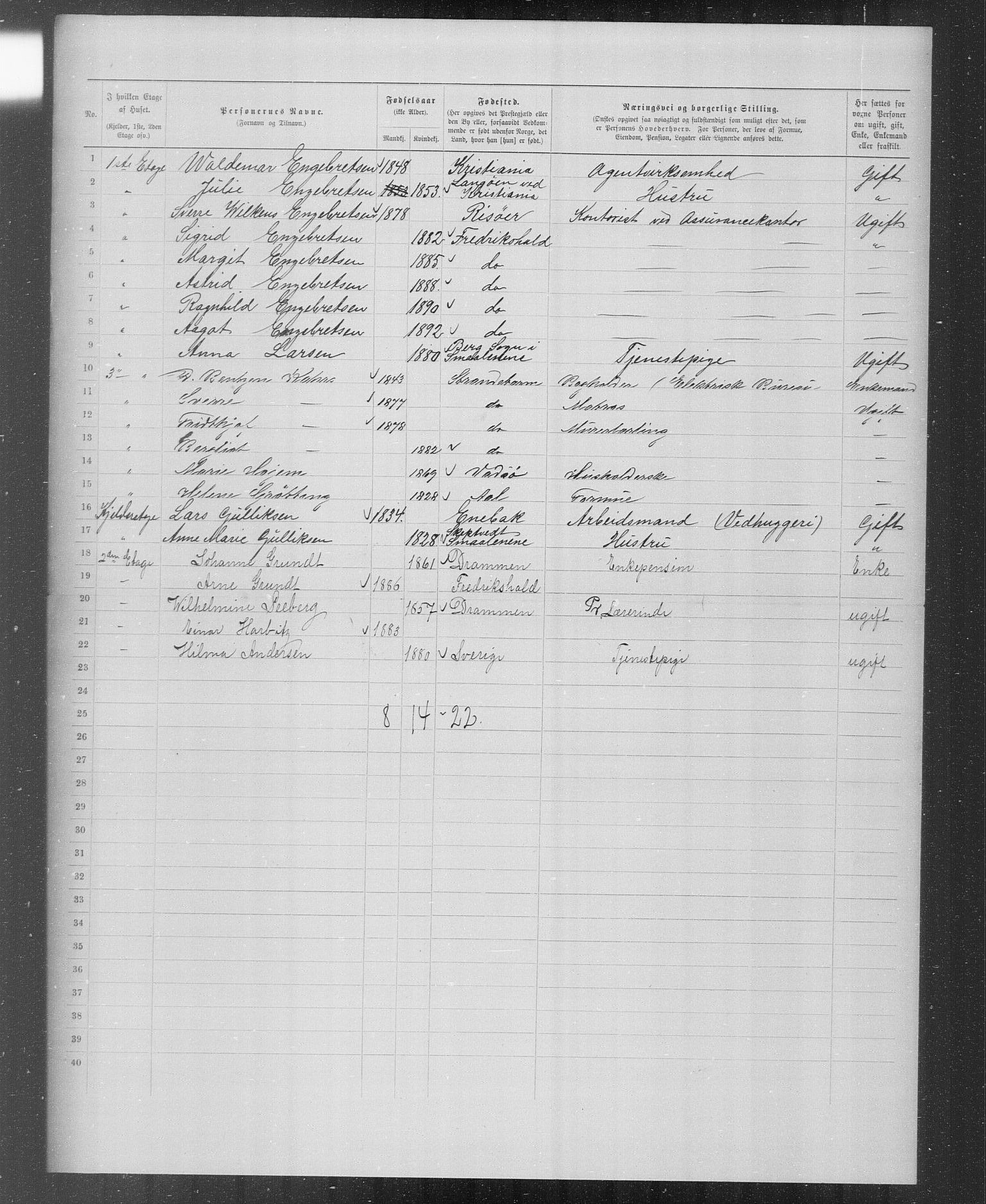 OBA, Municipal Census 1899 for Kristiania, 1899, p. 5329