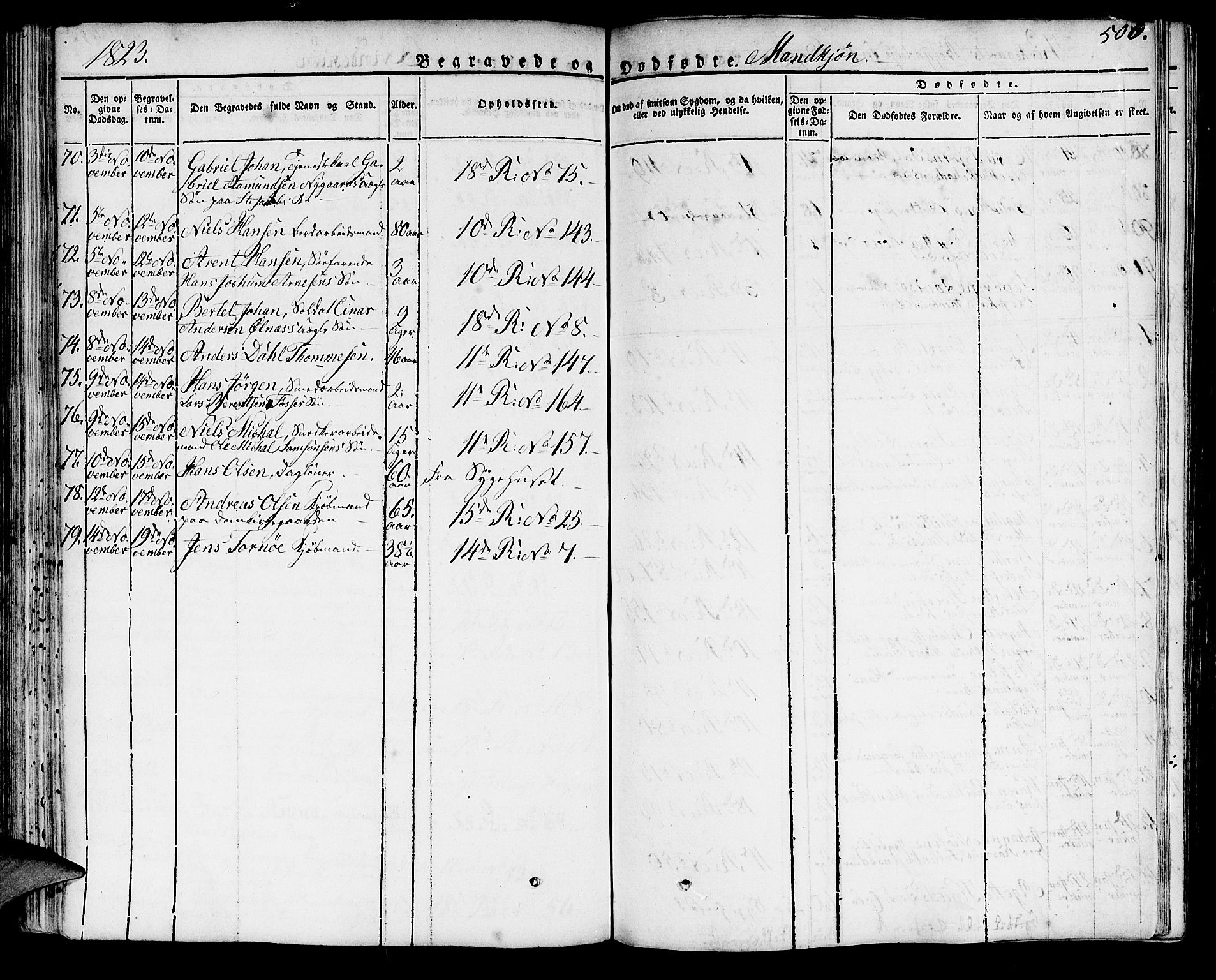 Domkirken sokneprestembete, SAB/A-74801/H/Haa/L0012: Parish register (official) no. A 12, 1821-1840, p. 500