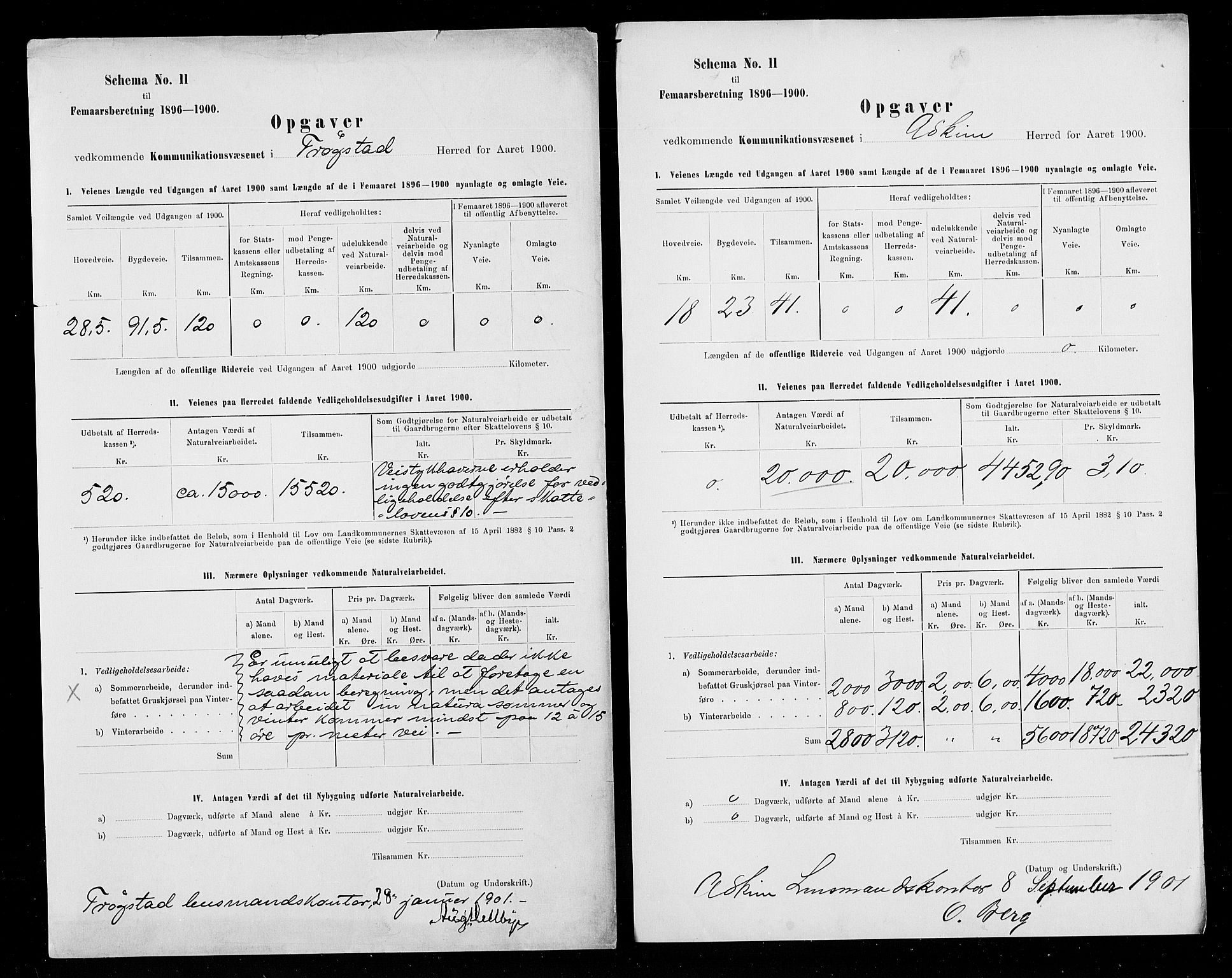 Statistisk sentralbyrå, Næringsøkonomiske emner, Generelt - Amtmennenes femårsberetninger, AV/RA-S-2233/F/Fa/L0093: --, 1900, p. 235