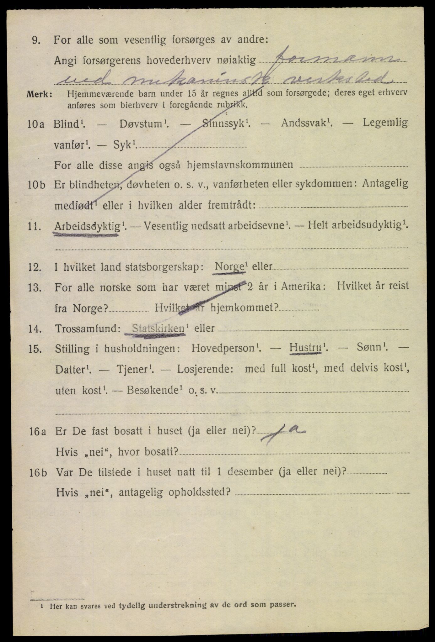 SAK, 1920 census for Mandal, 1920, p. 6984