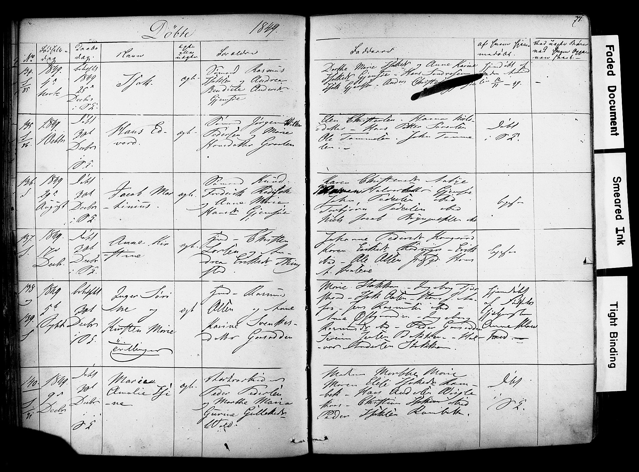 Solum kirkebøker, SAKO/A-306/F/Fa/L0006: Parish register (official) no. I 6, 1844-1855, p. 71