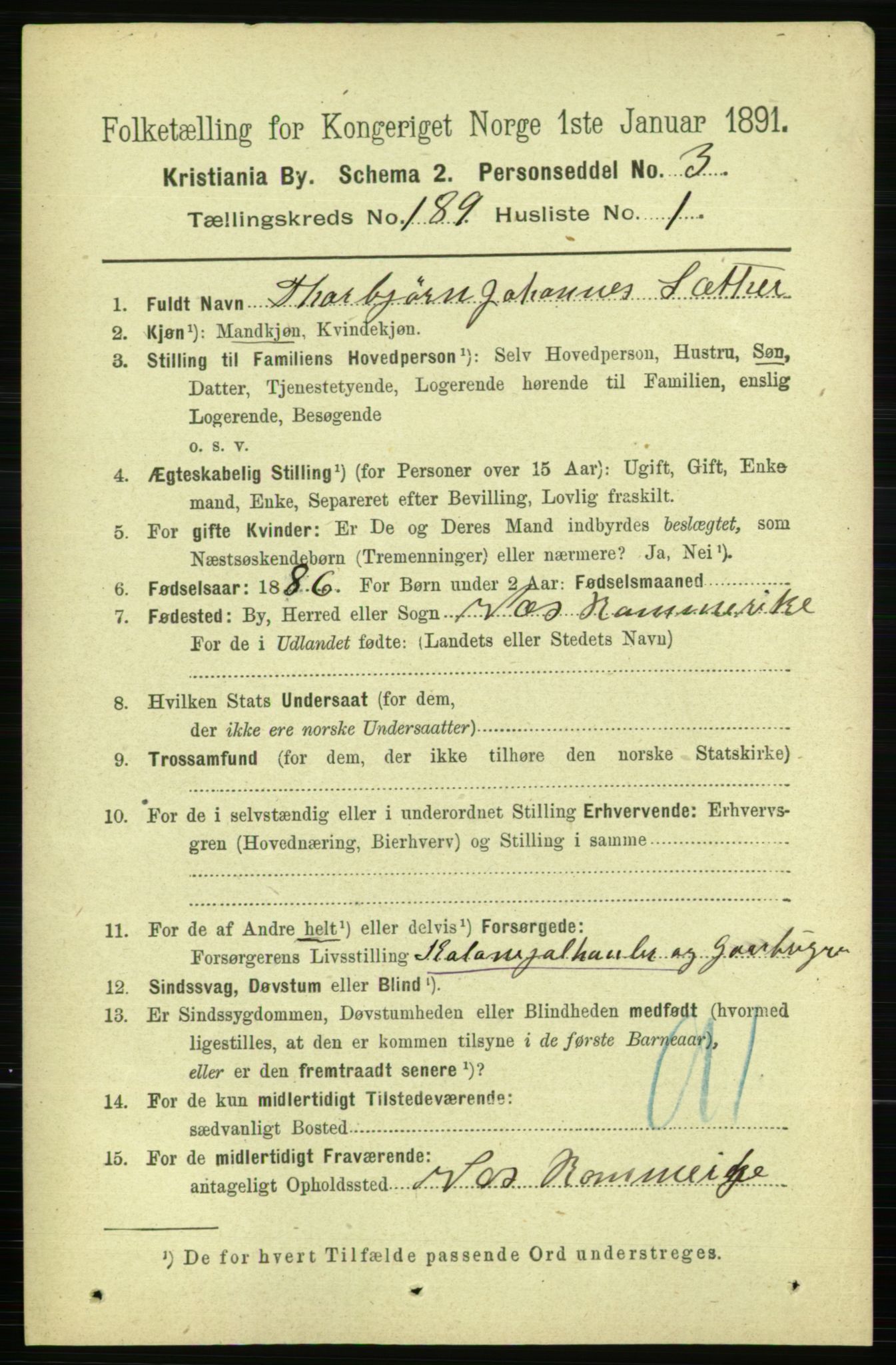 RA, 1891 census for 0301 Kristiania, 1891, p. 113192