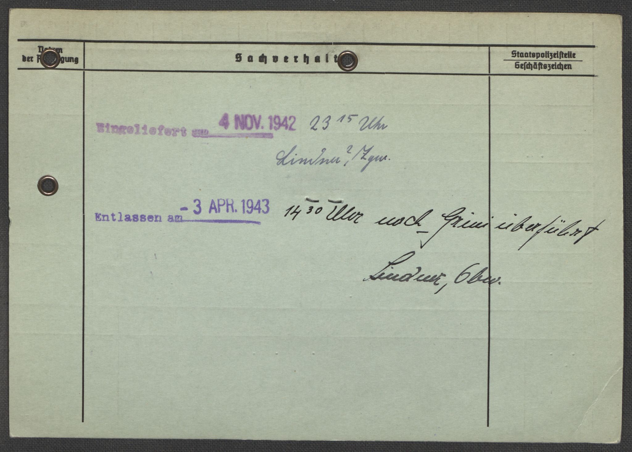 Befehlshaber der Sicherheitspolizei und des SD, AV/RA-RAFA-5969/E/Ea/Eaa/L0008: Register over norske fanger i Møllergata 19: Oelze-Ru, 1940-1945, p. 439