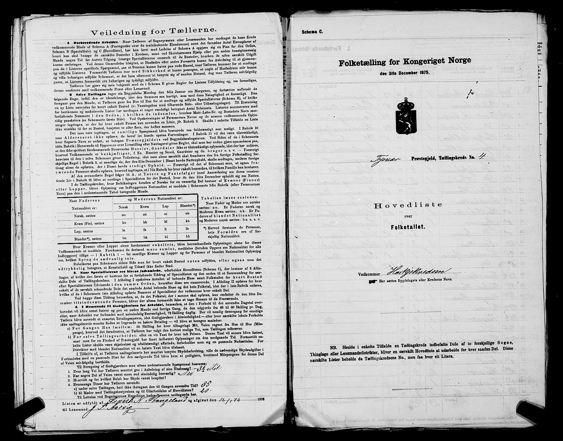 SAST, 1875 census for 1146P Tysvær, 1875, p. 17