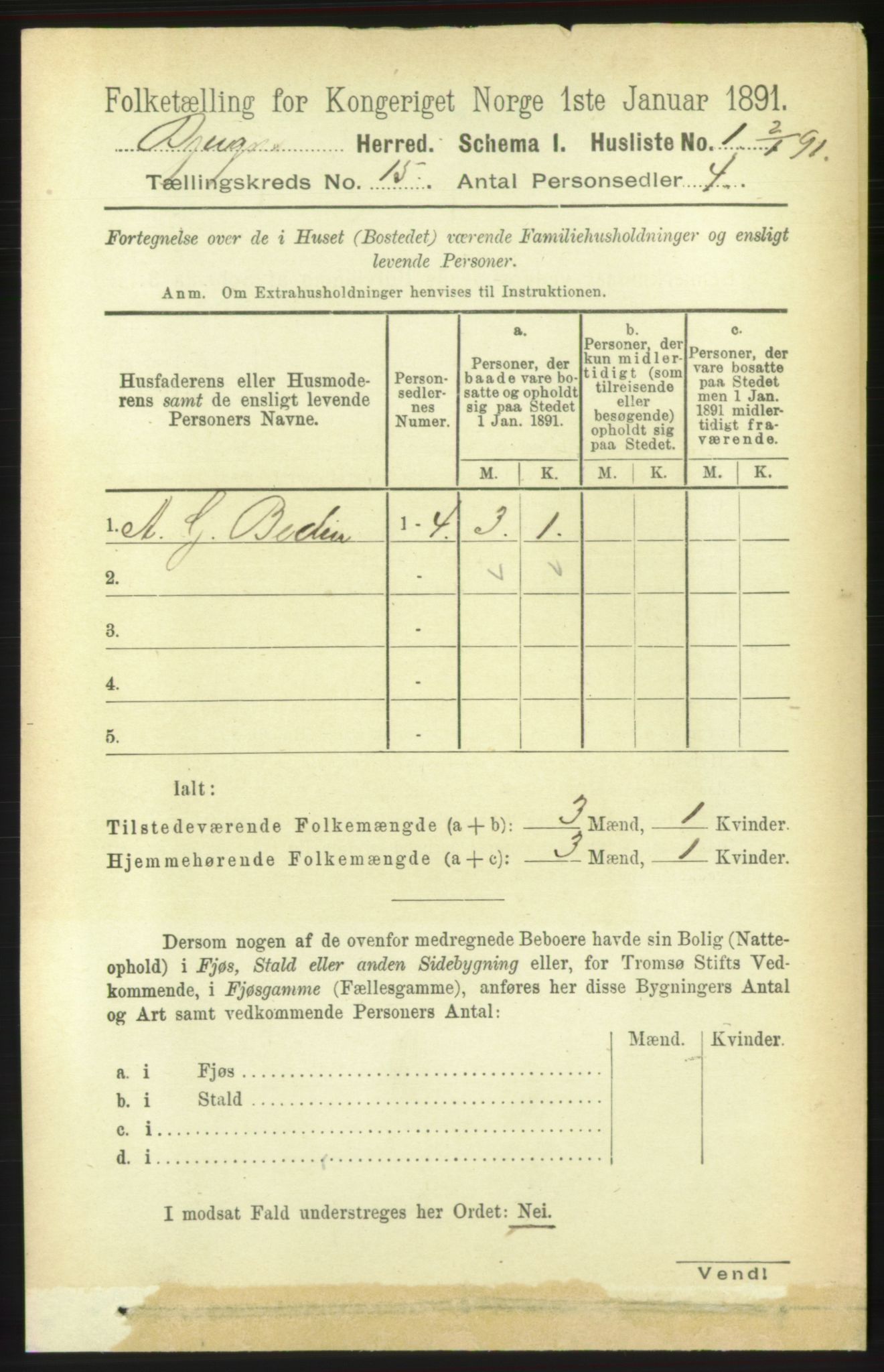 RA, 1891 census for 1627 Bjugn, 1891, p. 4214