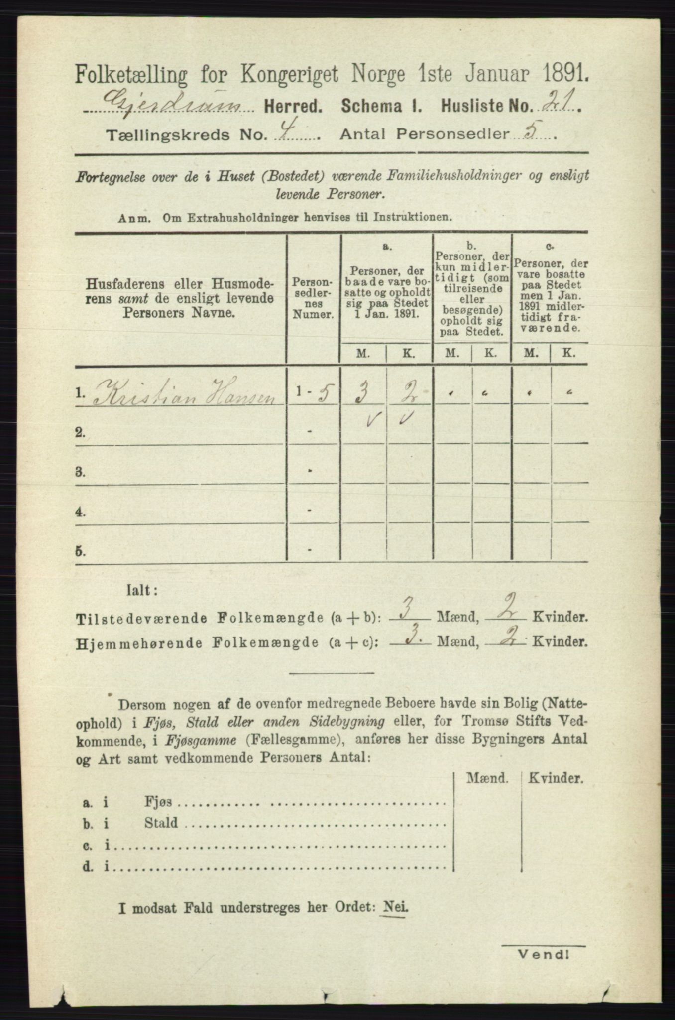 RA, 1891 census for 0234 Gjerdrum, 1891, p. 1770