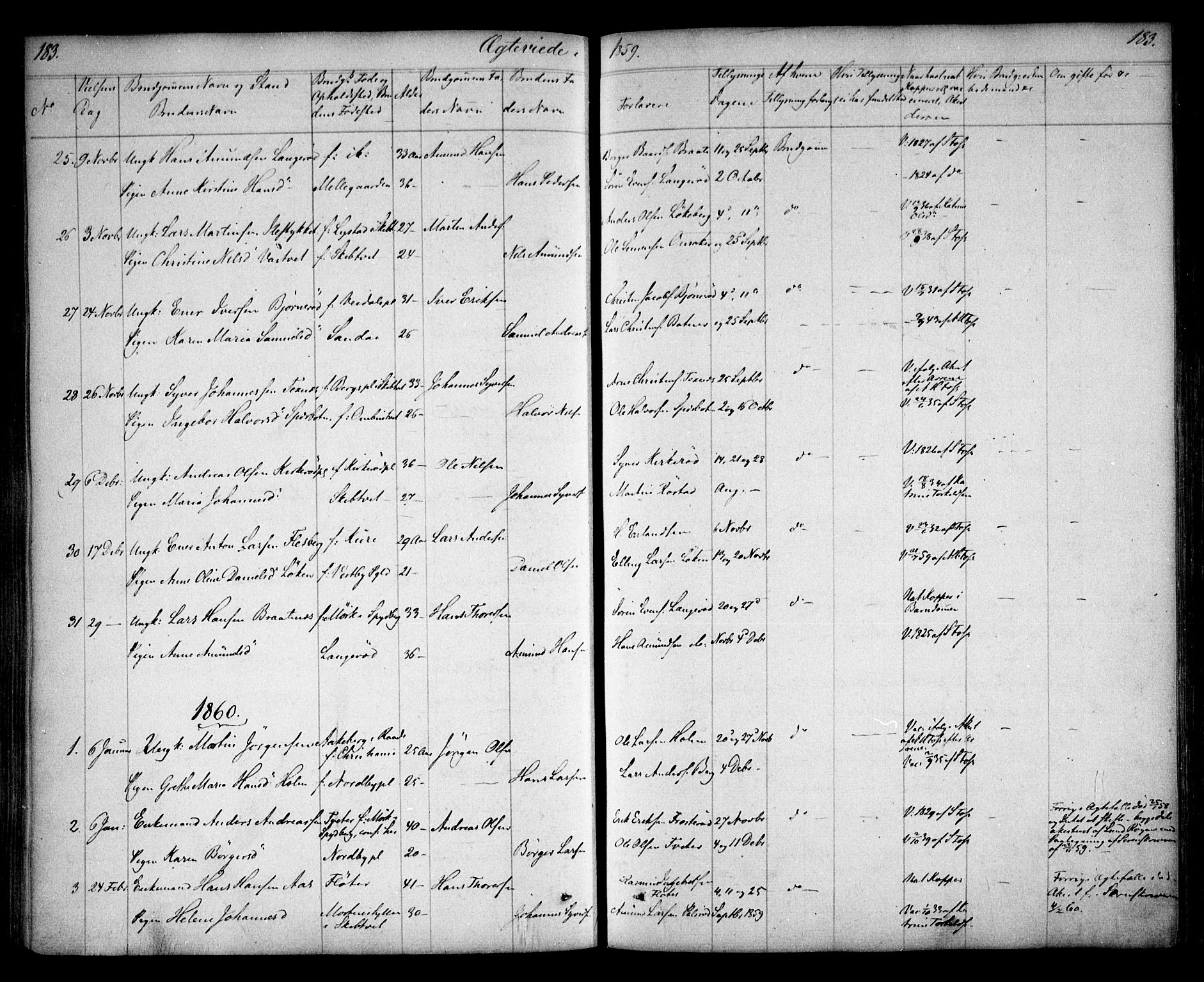 Våler prestekontor Kirkebøker, AV/SAO-A-11083/F/Fa/L0006: Parish register (official) no. I 6, 1840-1861, p. 183