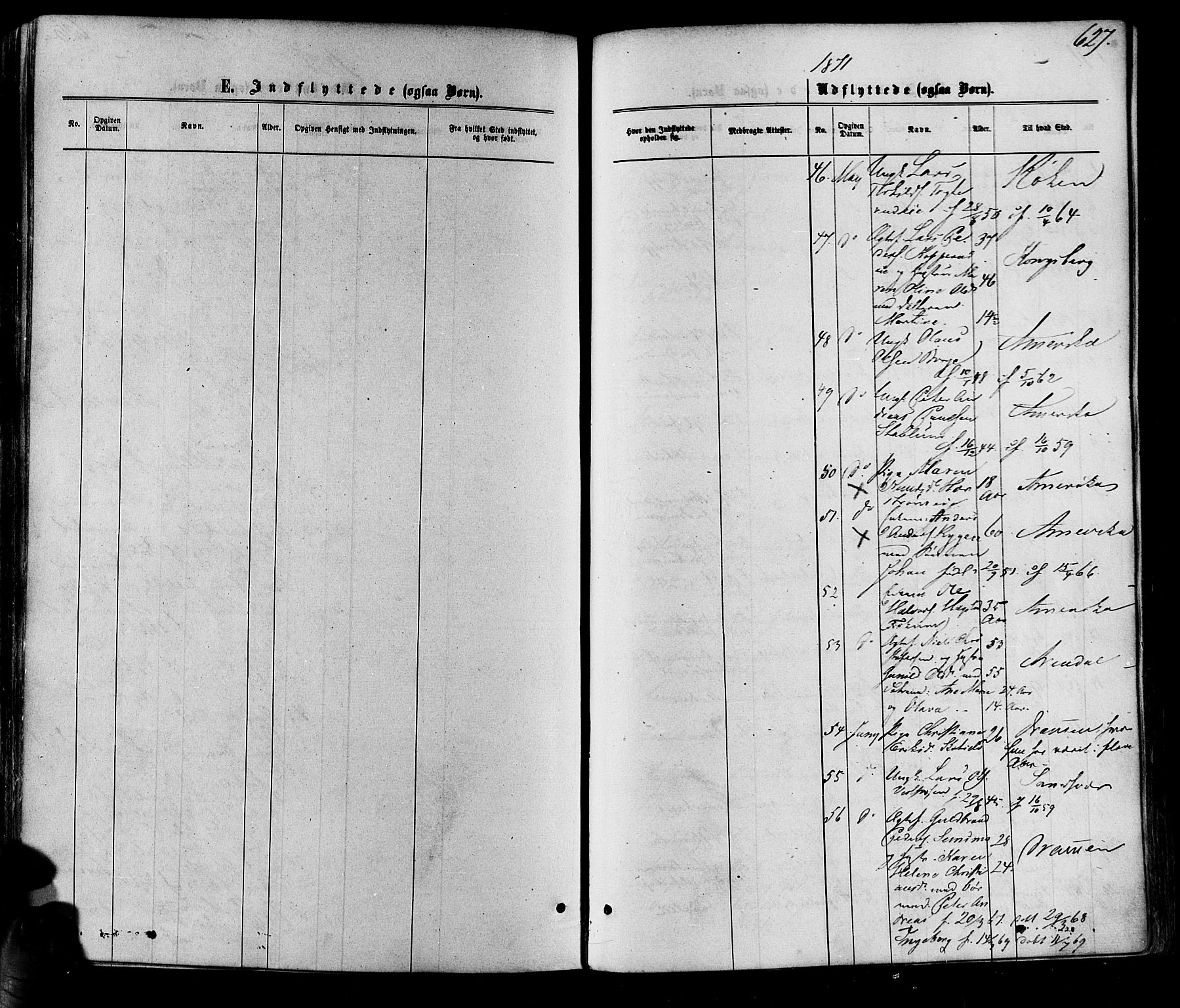 Eiker kirkebøker, AV/SAKO-A-4/F/Fa/L0017: Parish register (official) no. I 17, 1869-1877, p. 627