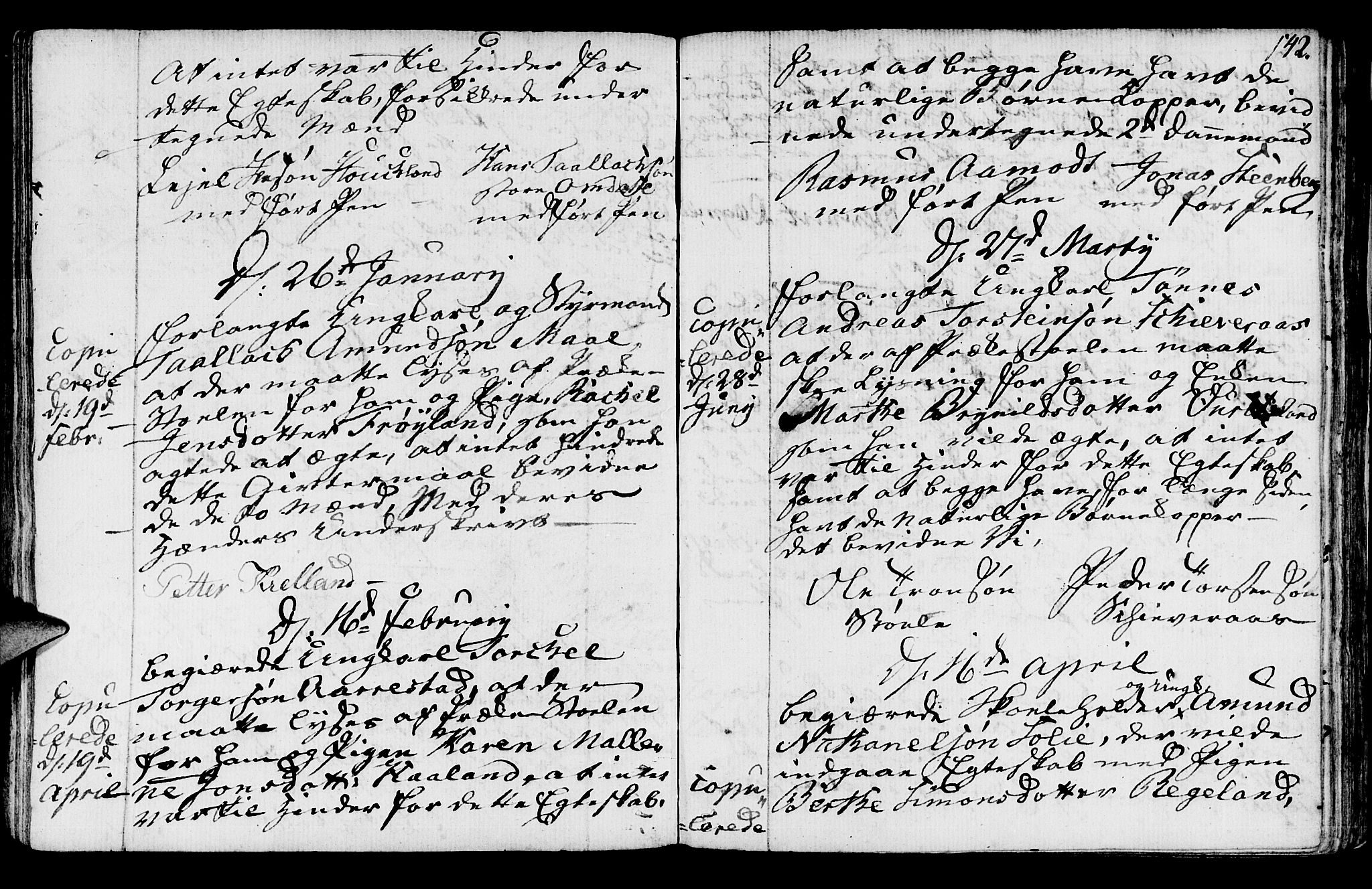 Sokndal sokneprestkontor, AV/SAST-A-101808: Parish register (official) no. A 5, 1806-1826, p. 142