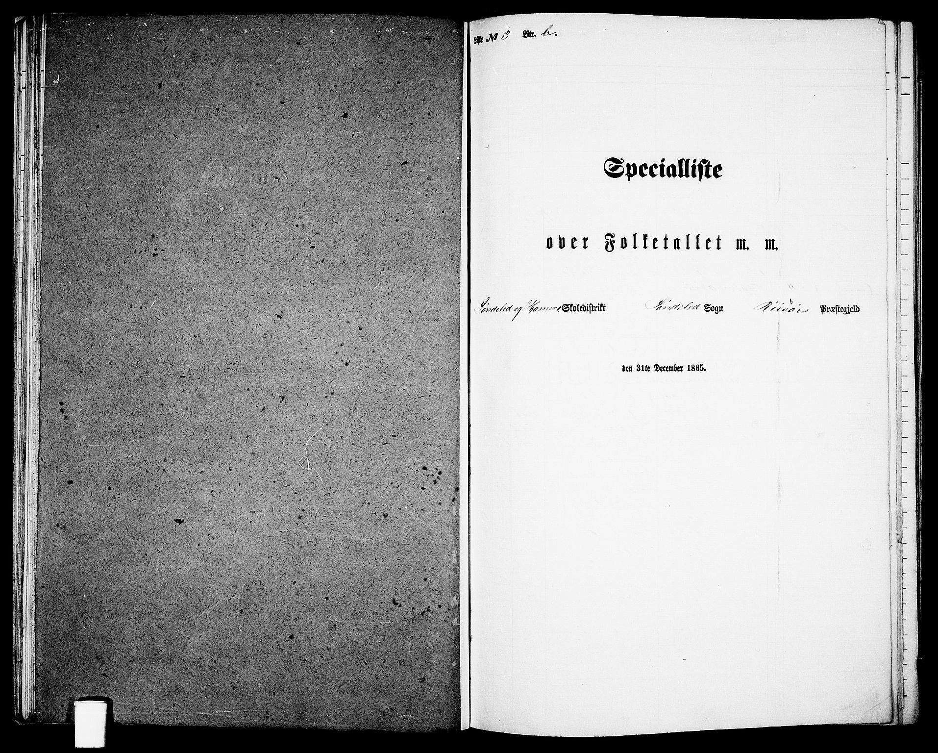 RA, 1865 census for Risør/Søndeled, 1865, p. 61