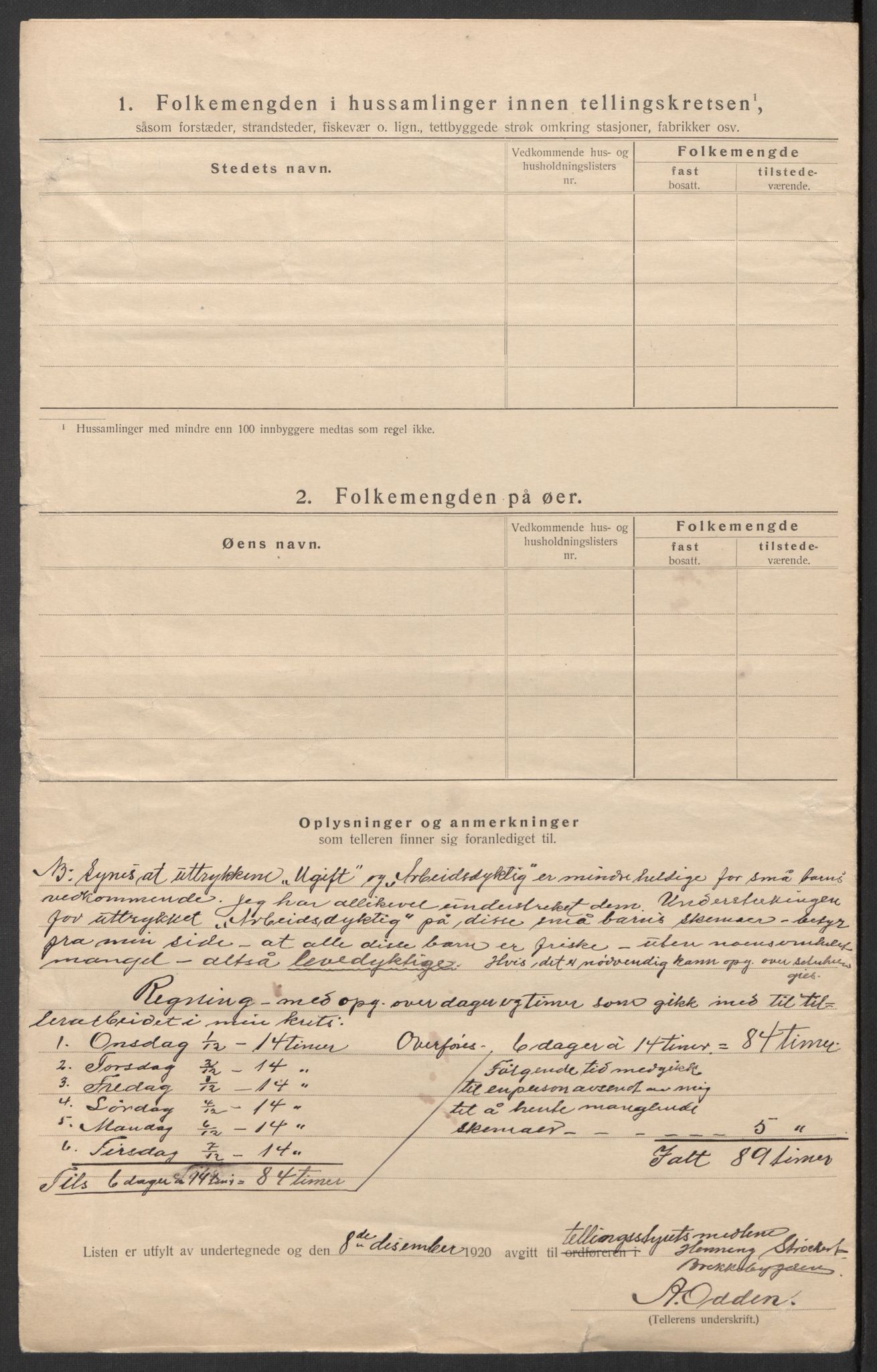 SAT, 1920 census for Røros, 1920, p. 53