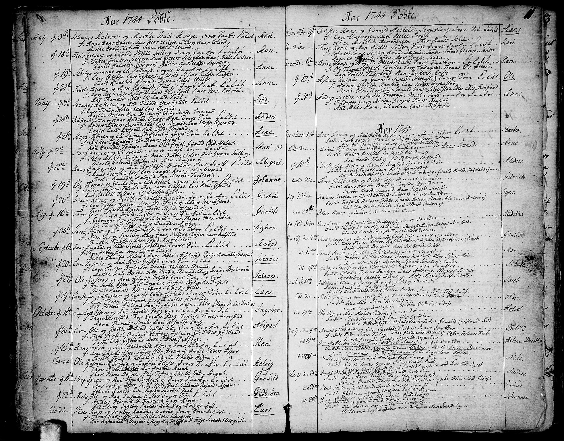 Kråkstad prestekontor Kirkebøker, SAO/A-10125a/F/Fa/L0001: Parish register (official) no. I 1, 1736-1785, p. 11