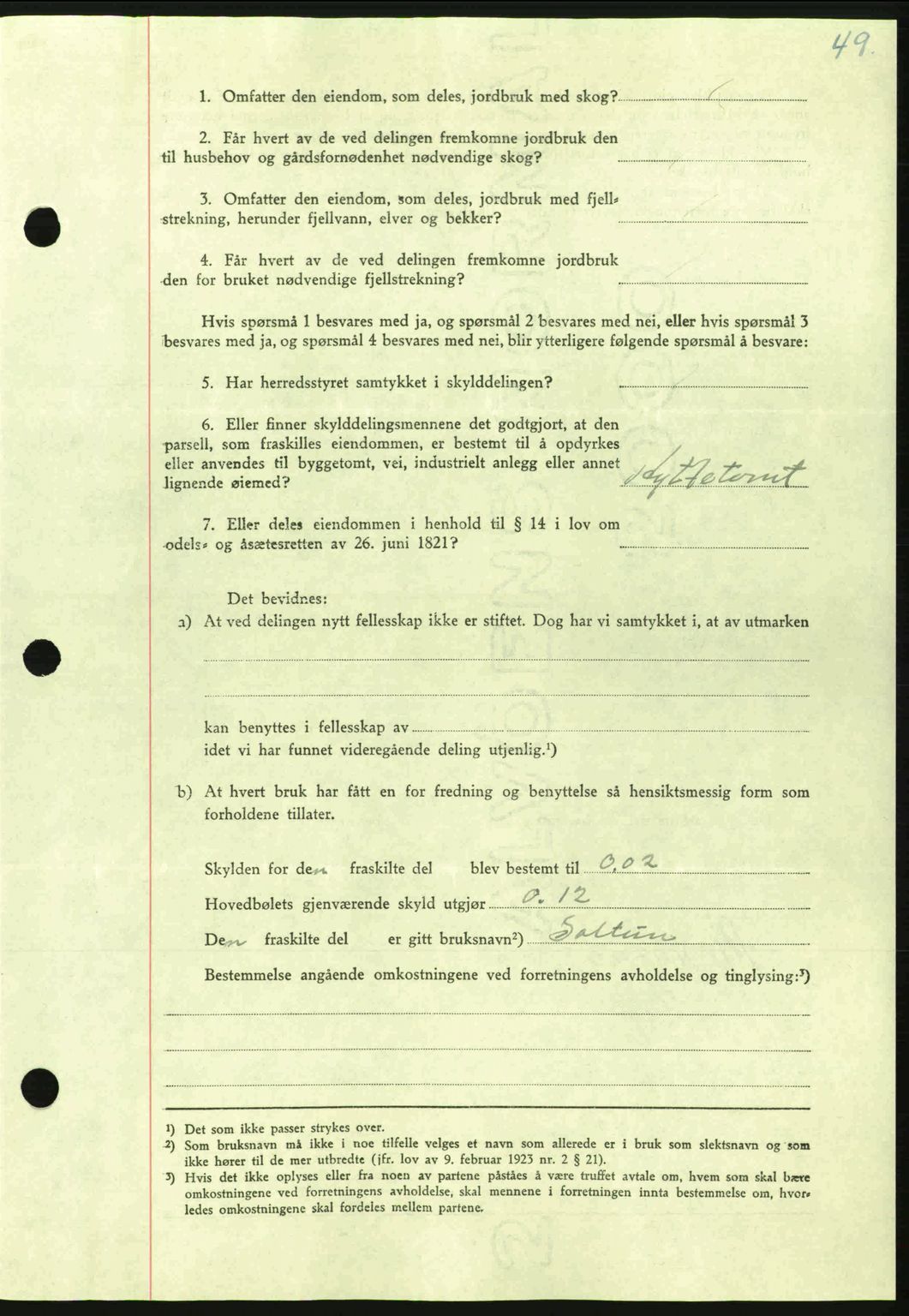 Nordmøre sorenskriveri, AV/SAT-A-4132/1/2/2Ca: Mortgage book no. A100a, 1945-1945, Diary no: : 1176/1945