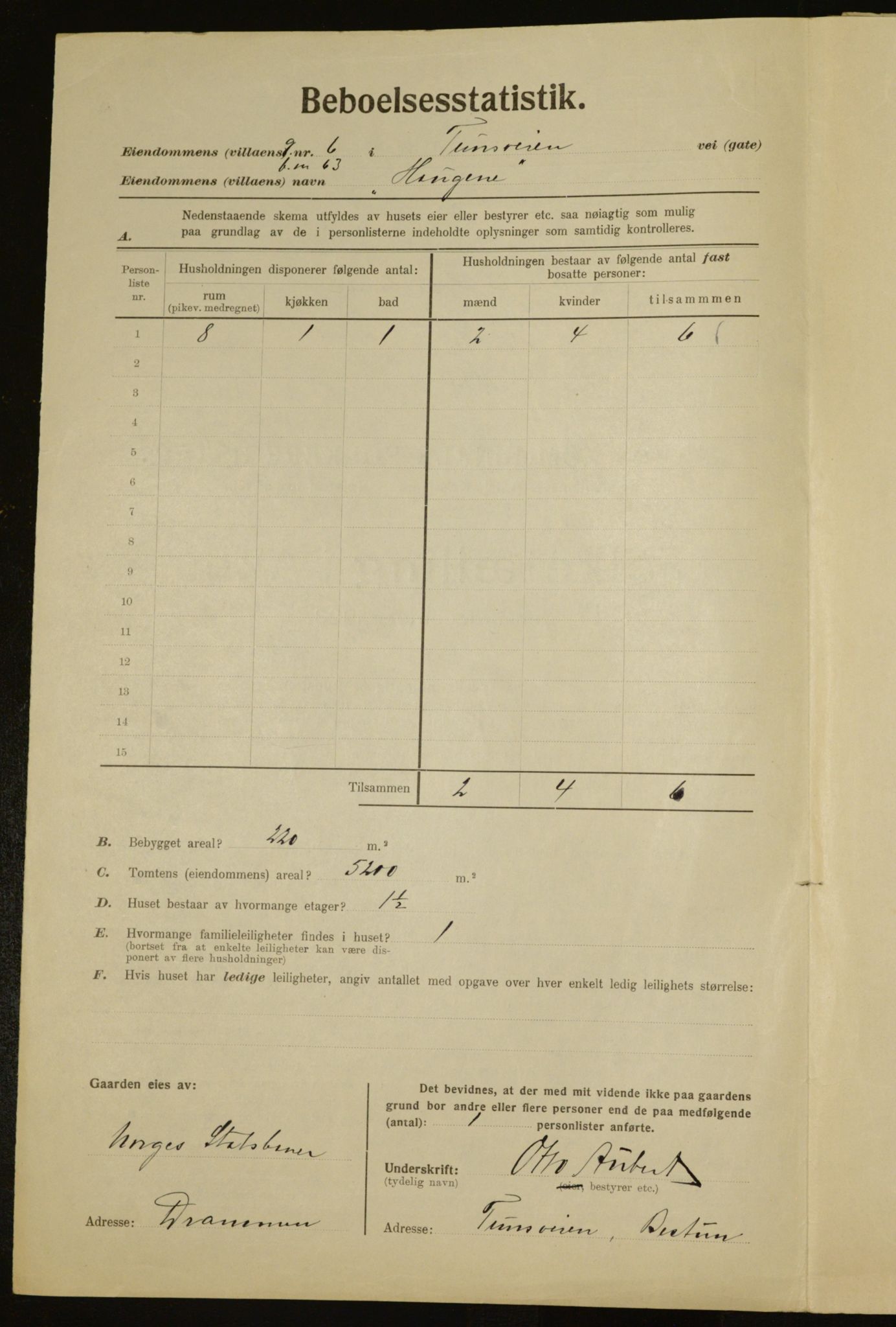 , Municipal Census 1923 for Aker, 1923, p. 6573