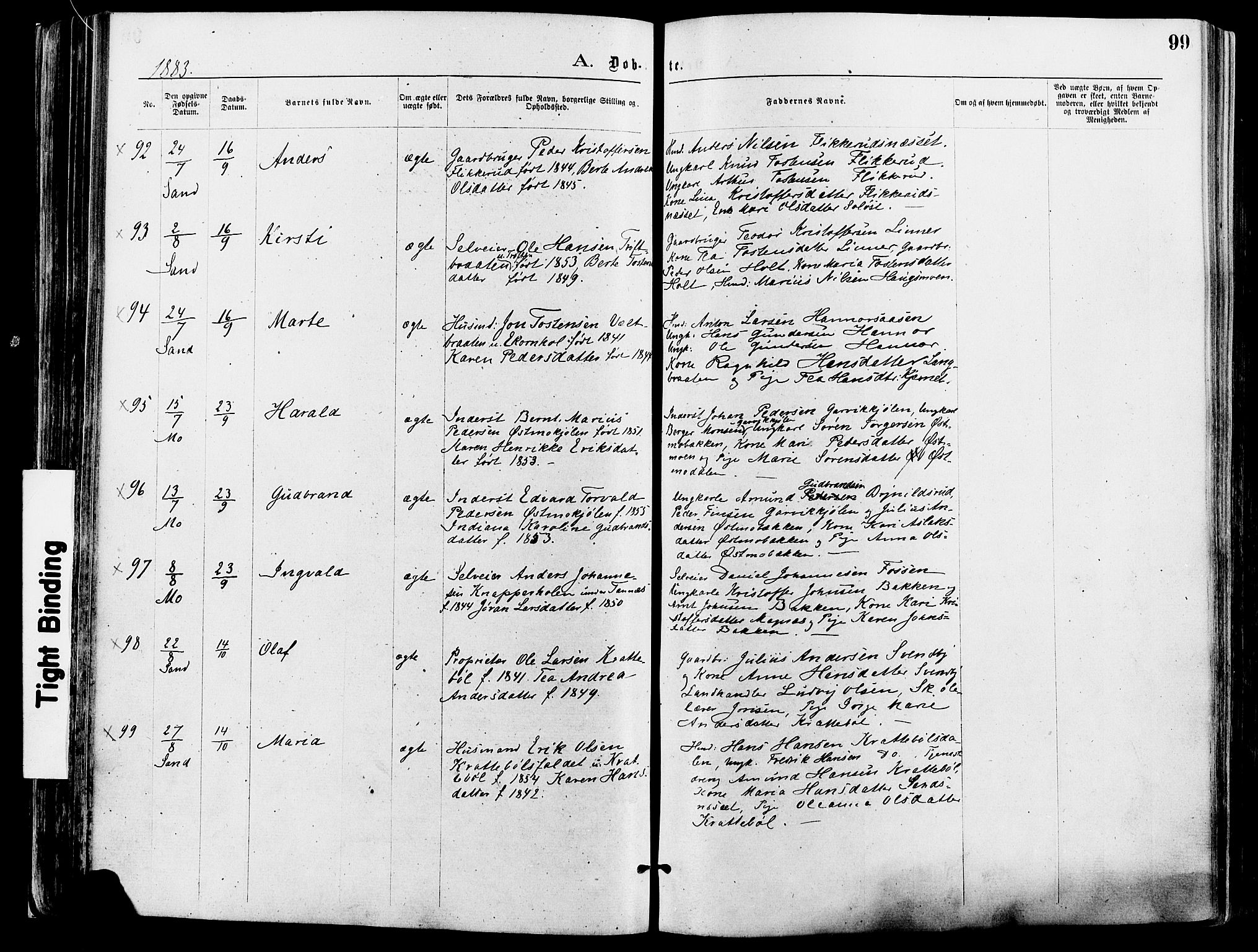 Nord-Odal prestekontor, AV/SAH-PREST-032/H/Ha/Haa/L0005: Parish register (official) no. 5, 1874-1885, p. 99