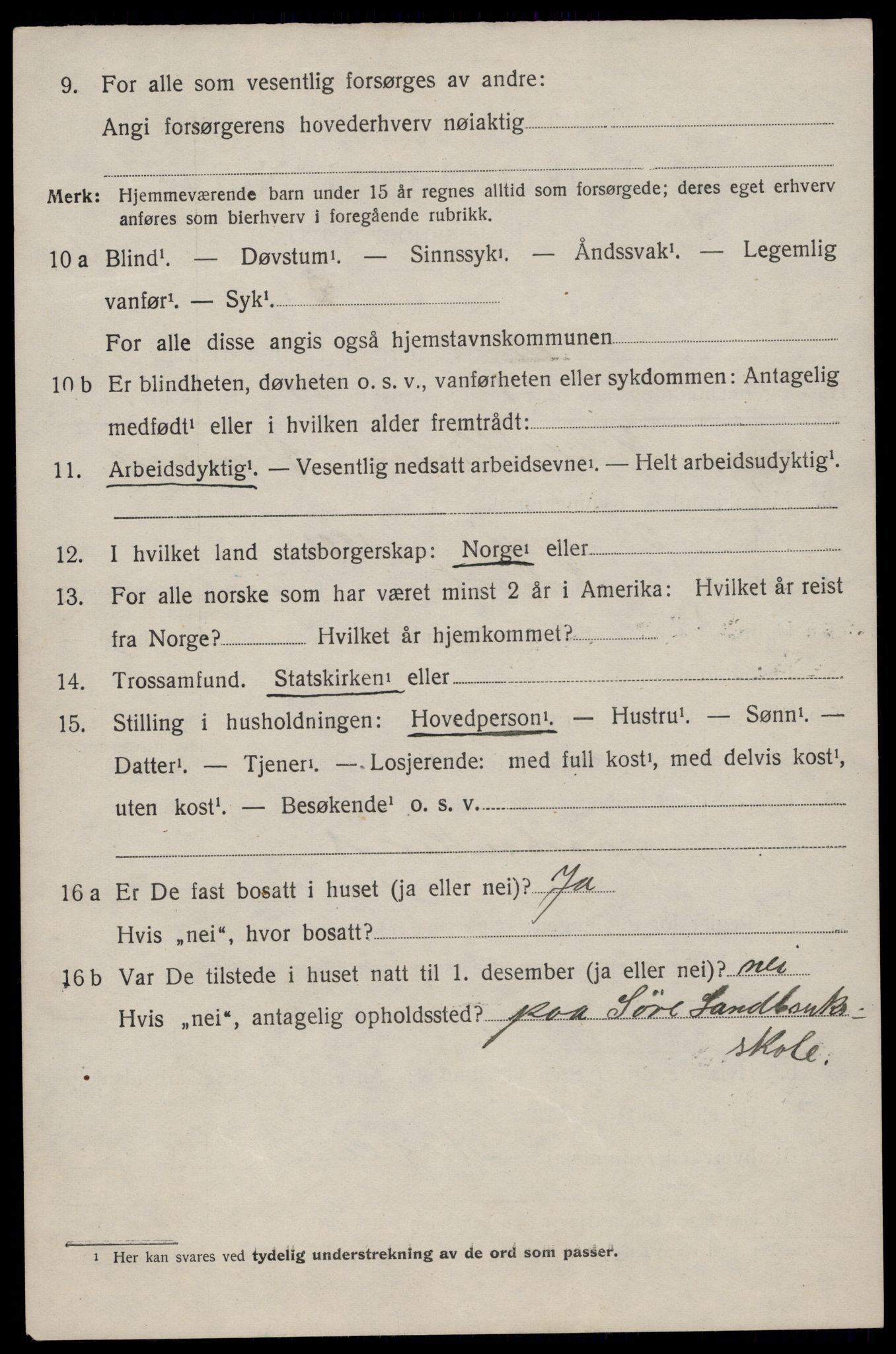 SAKO, 1920 census for Seljord, 1920, p. 3897