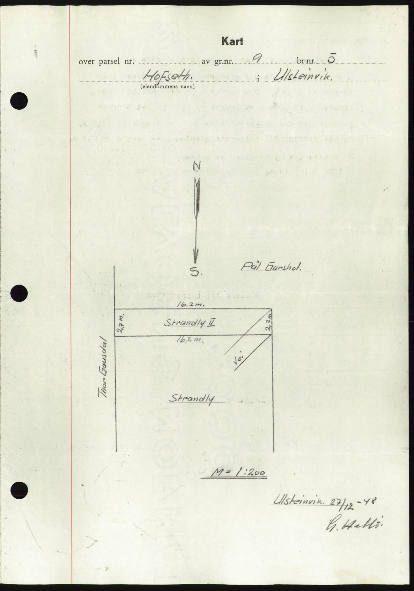 Søre Sunnmøre sorenskriveri, AV/SAT-A-4122/1/2/2C/L0082: Mortgage book no. 8A, 1948-1948, Diary no: : 187/1948