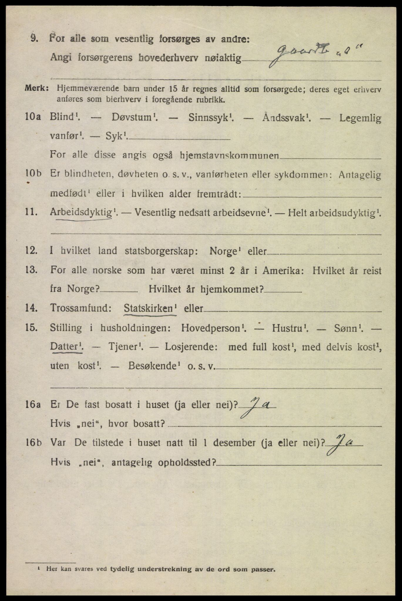 SAK, 1920 census for Øyslebø, 1920, p. 2219