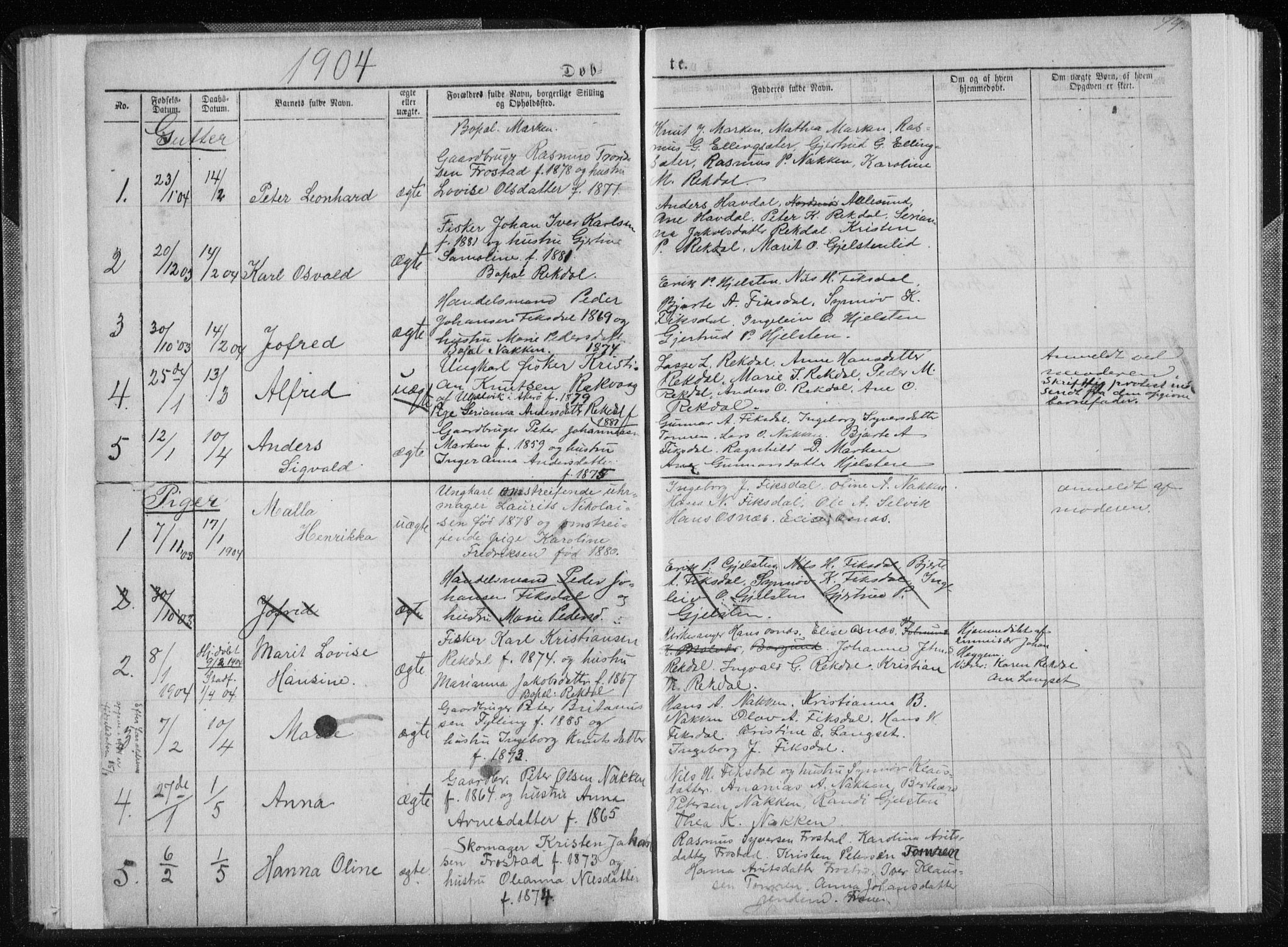 Ministerialprotokoller, klokkerbøker og fødselsregistre - Møre og Romsdal, AV/SAT-A-1454/540/L0541: Parish register (copy) no. 540C01, 1867-1920, p. 94