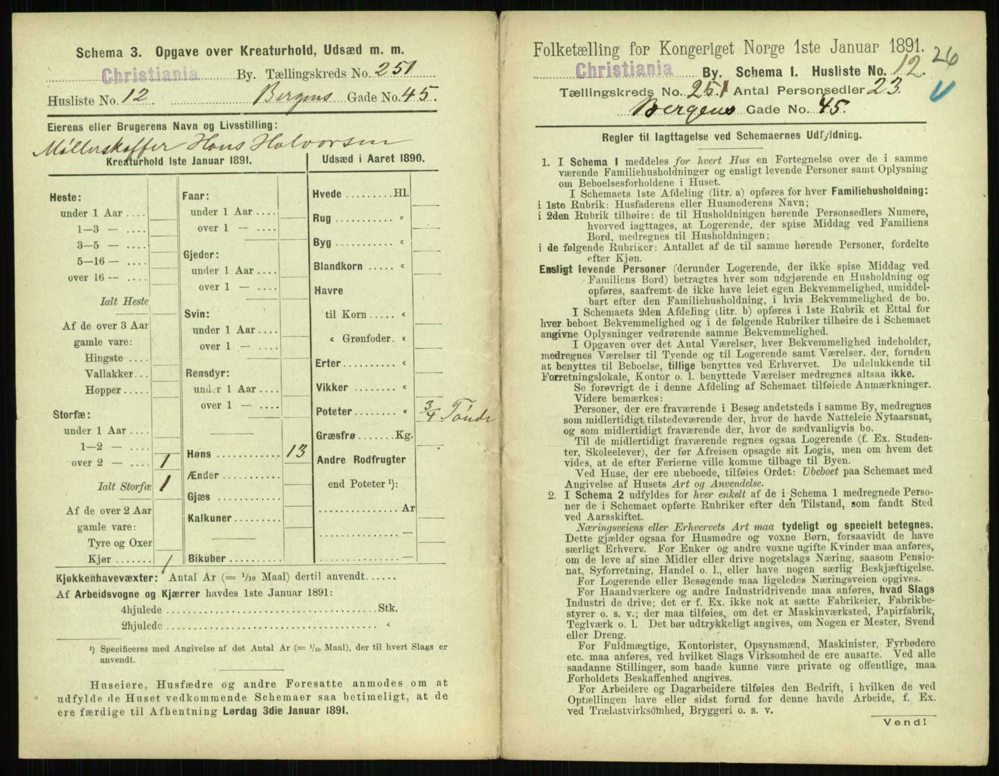 RA, 1891 census for 0301 Kristiania, 1891, p. 153042