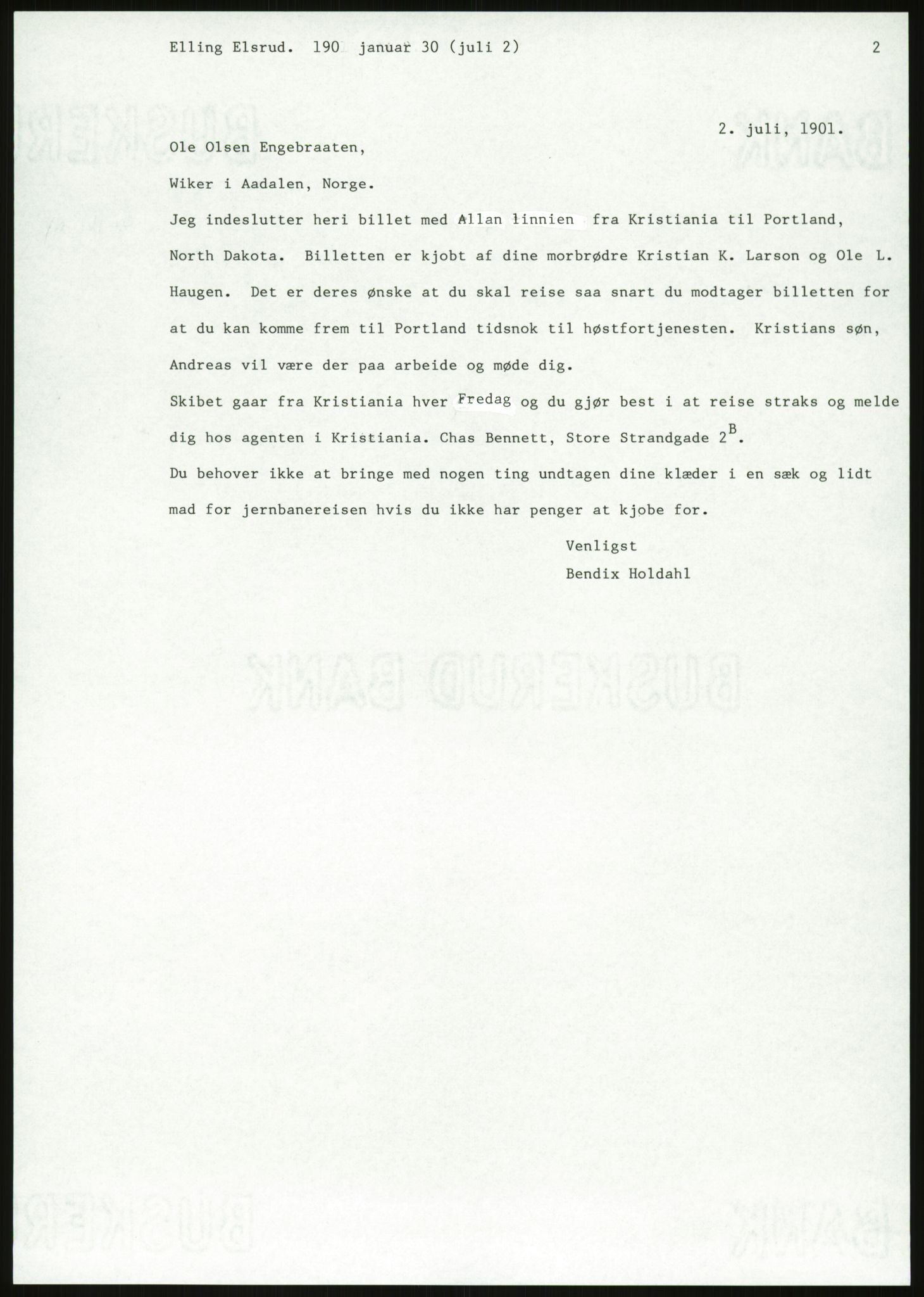 Samlinger til kildeutgivelse, Amerikabrevene, AV/RA-EA-4057/F/L0018: Innlån fra Buskerud: Elsrud, 1838-1914, p. 1033