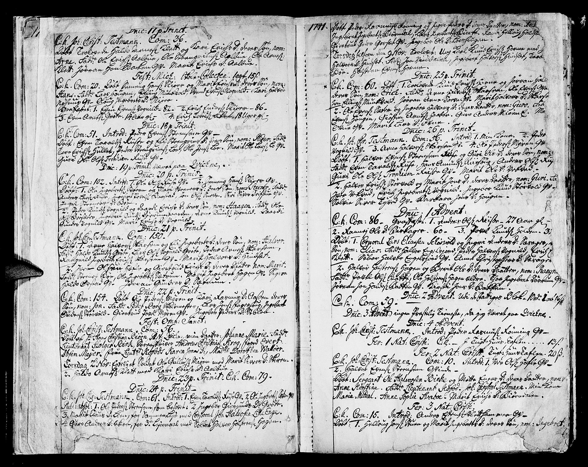 Ministerialprotokoller, klokkerbøker og fødselsregistre - Sør-Trøndelag, SAT/A-1456/678/L0891: Parish register (official) no. 678A01, 1739-1780, p. 13
