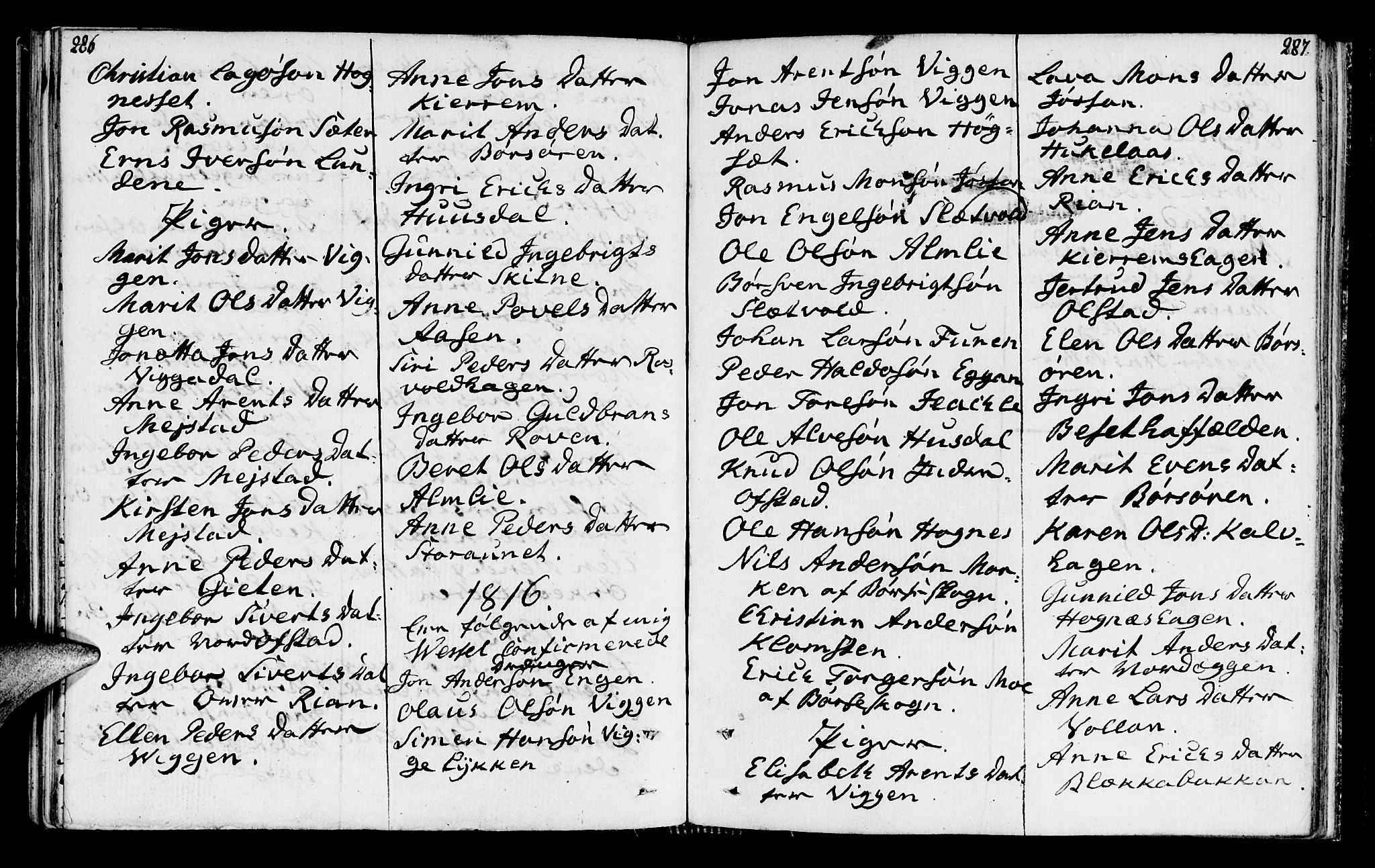 Ministerialprotokoller, klokkerbøker og fødselsregistre - Sør-Trøndelag, SAT/A-1456/665/L0769: Parish register (official) no. 665A04, 1803-1816, p. 286-287