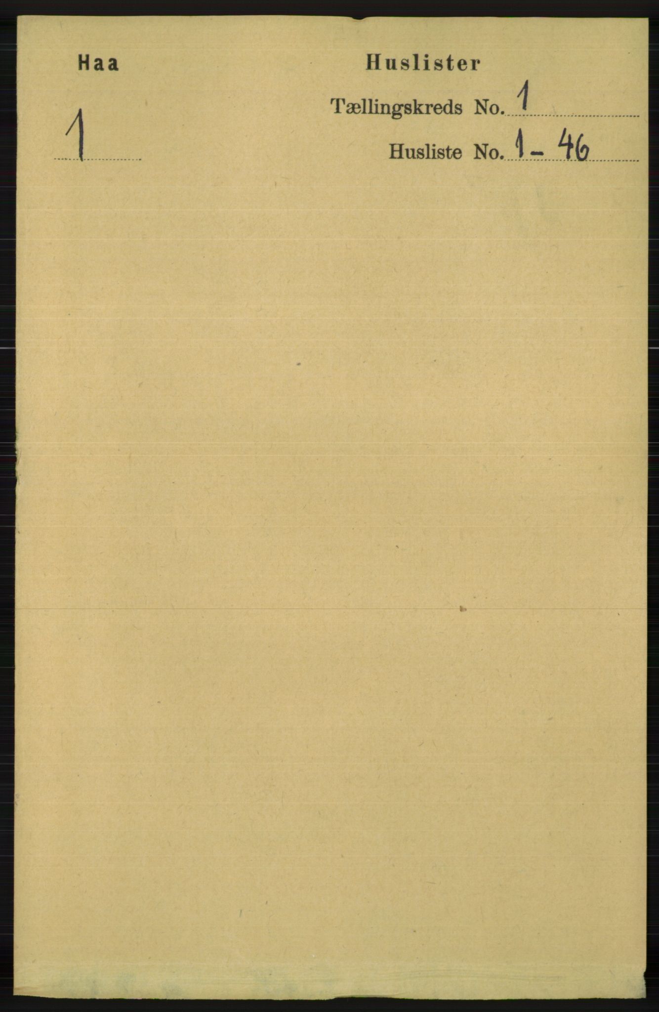 RA, 1891 census for 1119 Hå, 1891, p. 39