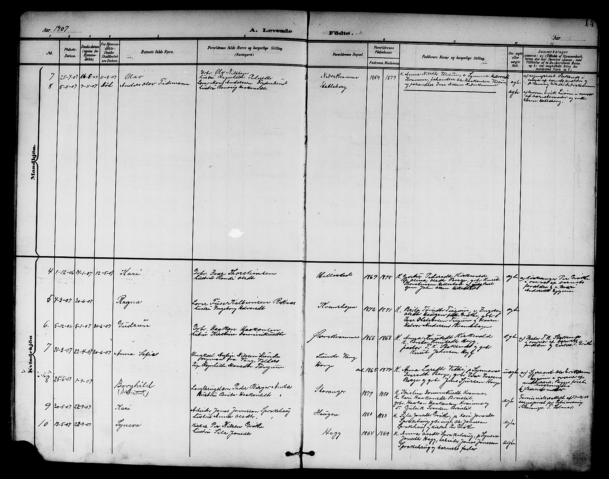 Lærdal sokneprestembete, SAB/A-81201: Parish register (copy) no. B 1, 1897-1928, p. 14