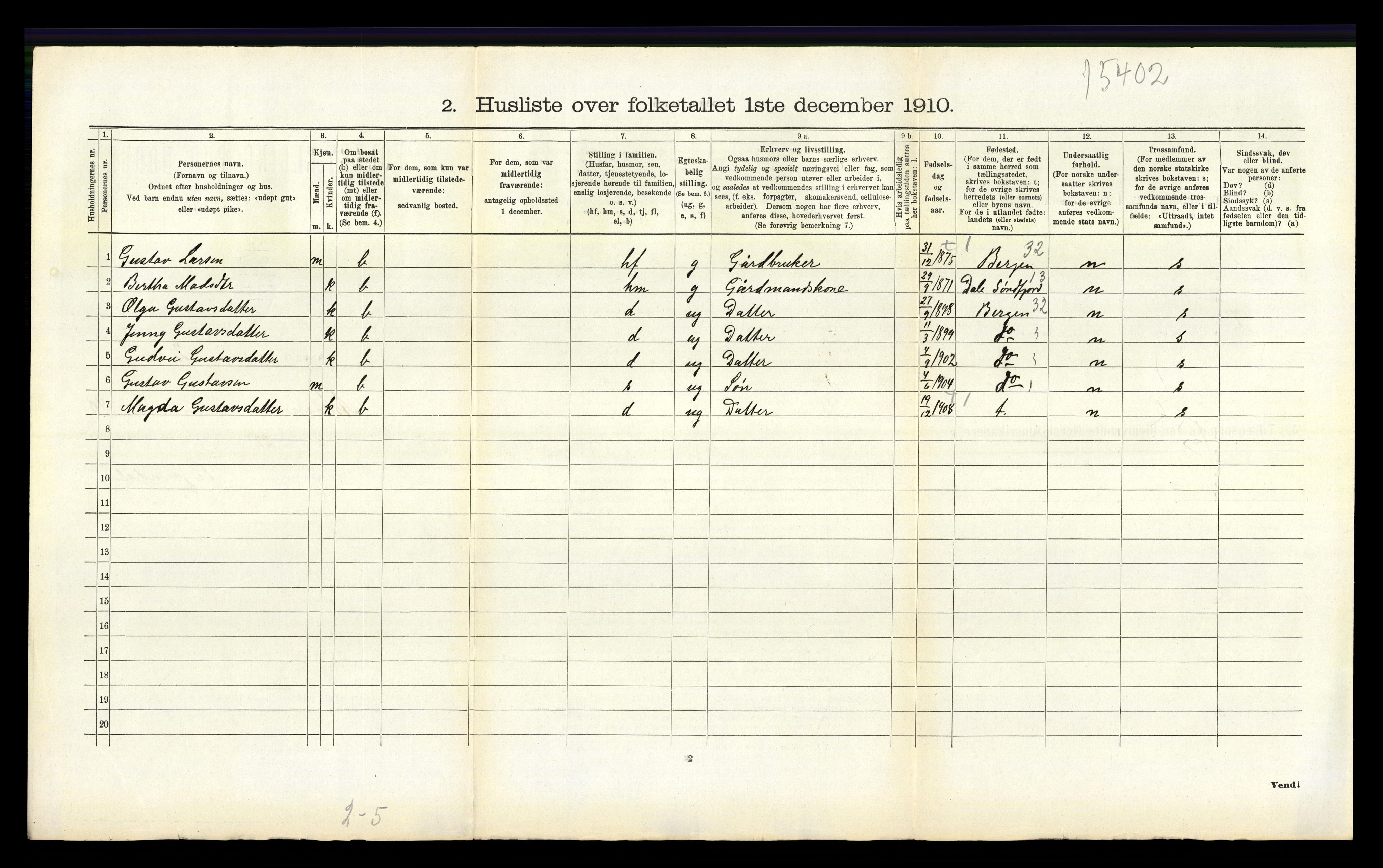 RA, 1910 census for Askøy, 1910, p. 1601