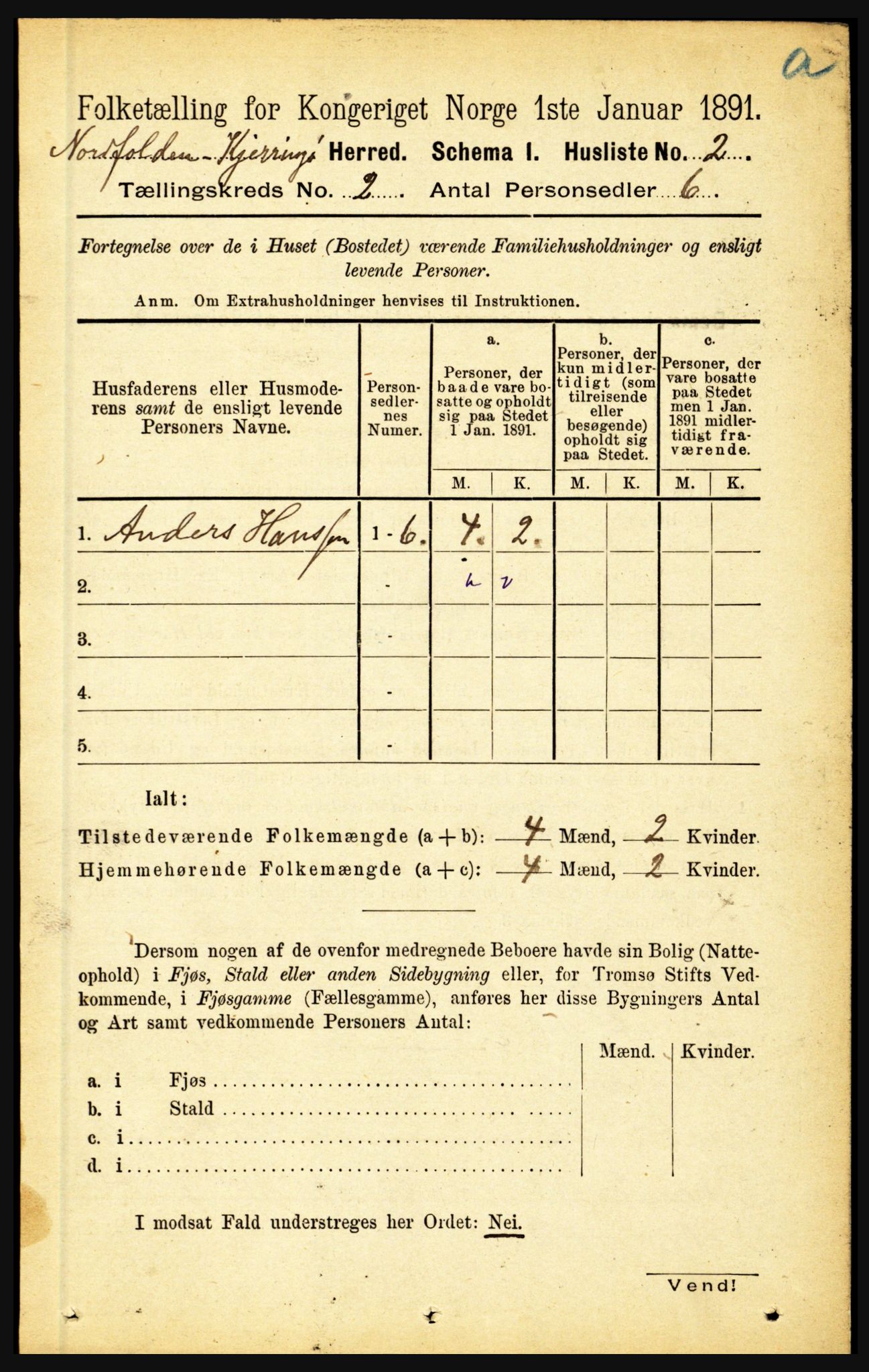 RA, 1891 census for 1846 Nordfold-Kjerringøy, 1891, p. 389