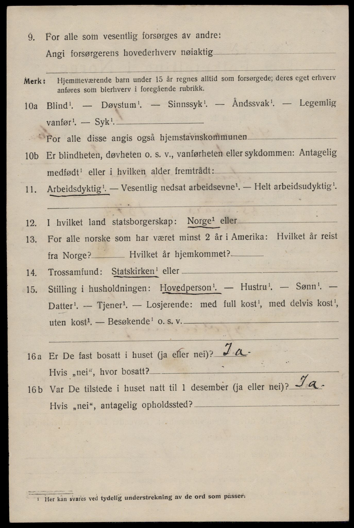 SAST, 1920 census for Stavanger, 1920, p. 63181