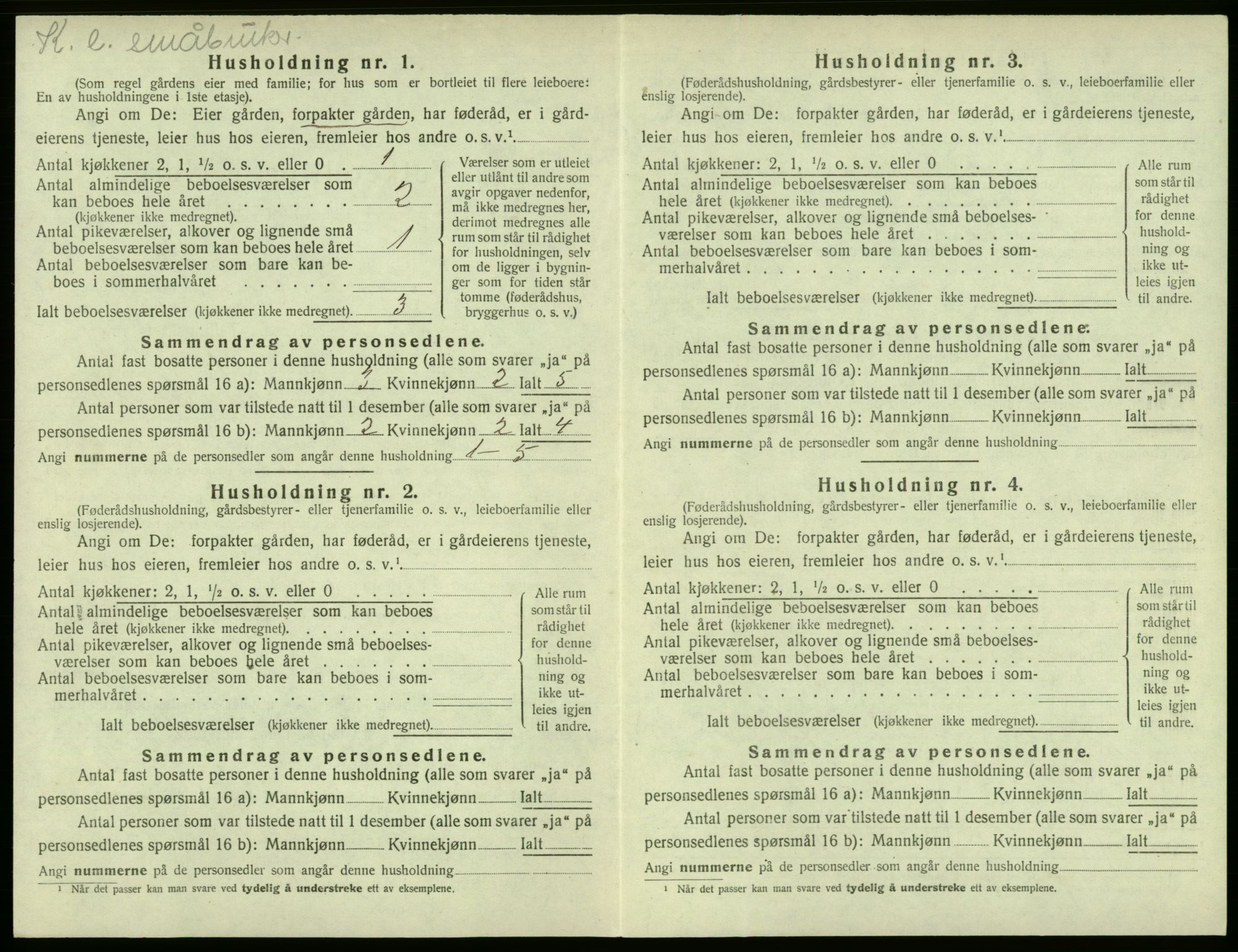 SAB, 1920 census for Sund, 1920, p. 671