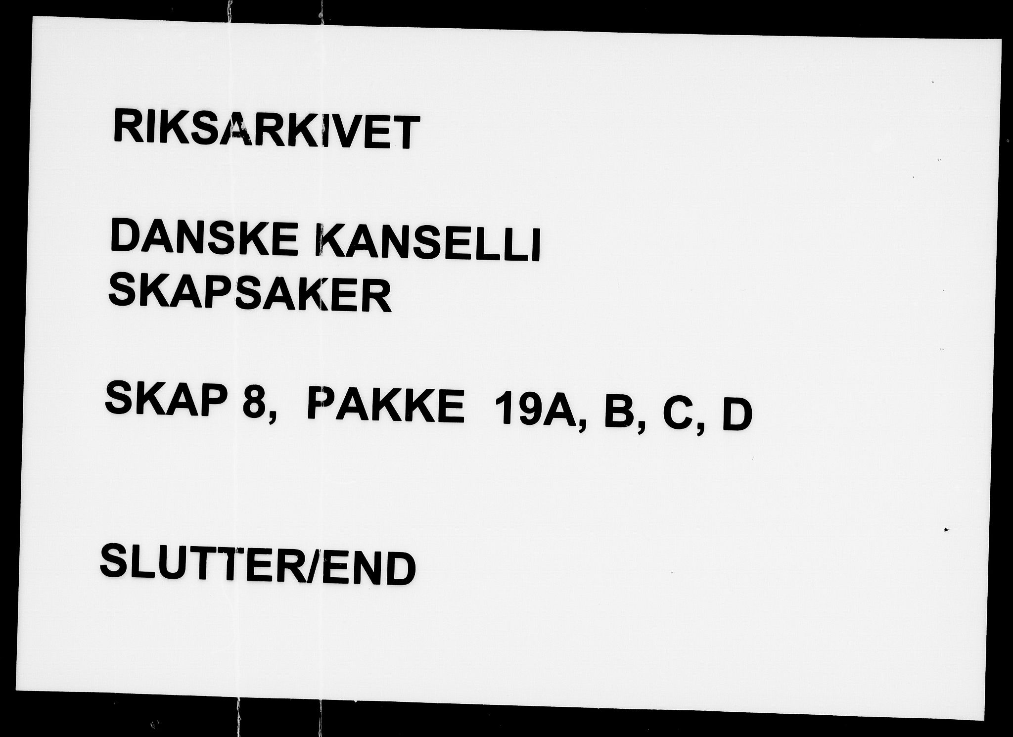 Danske Kanselli, Skapsaker, RA/EA-4061/F/L0001: Skap 8, pakke 19-45, 1617-1737, p. 25