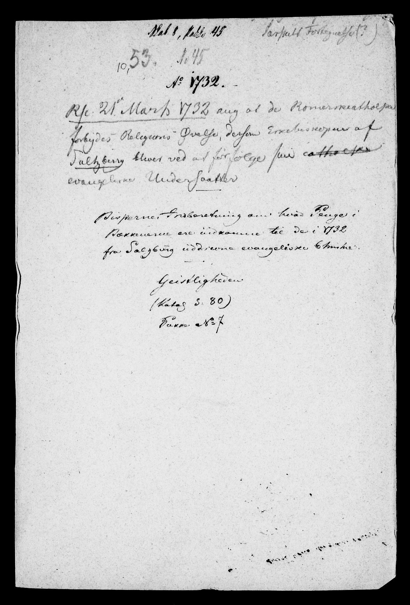 Danske Kanselli, Skapsaker, AV/RA-EA-4061/F/L0001: Skap 8, pakke 19-45, 1617-1737, p. 404